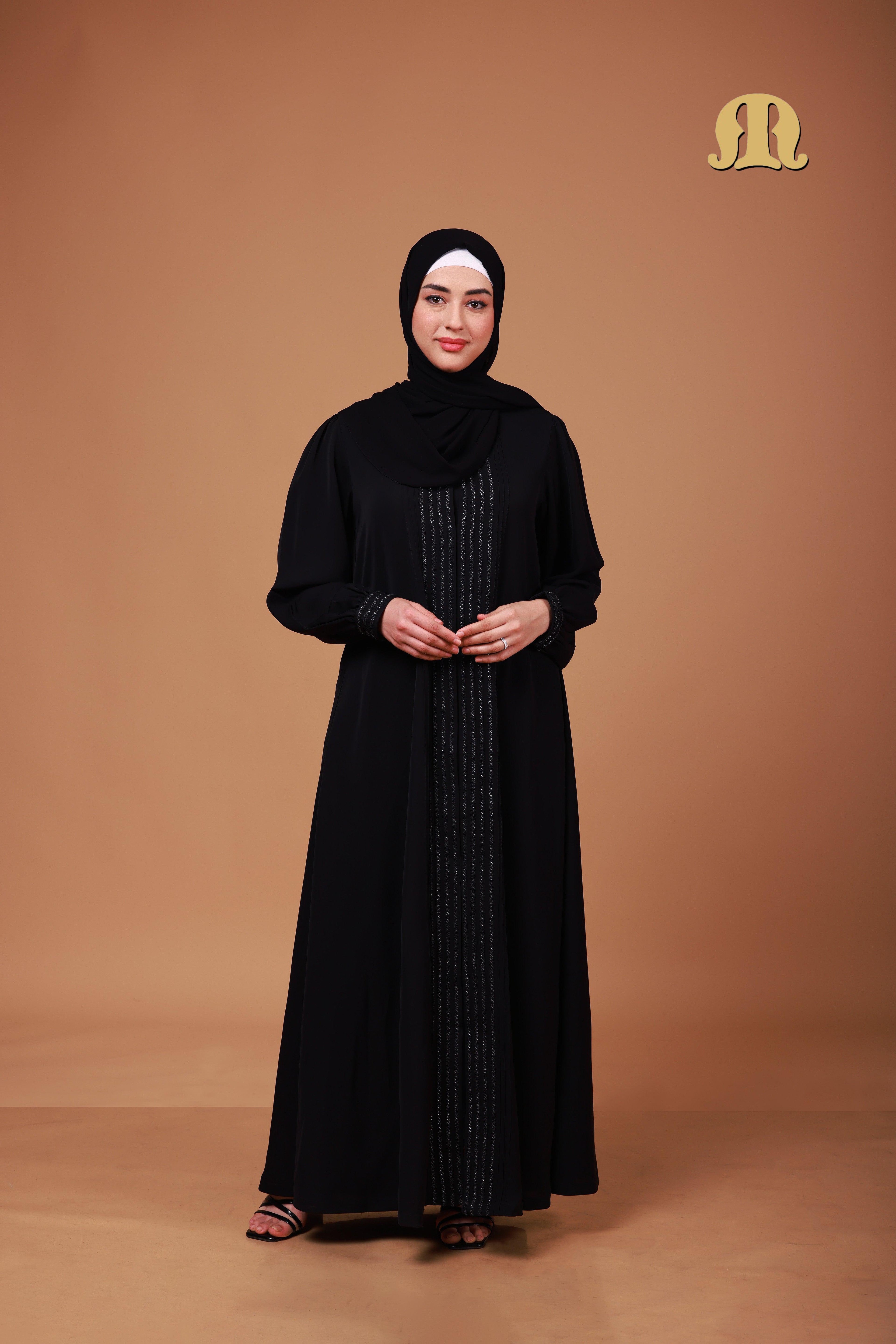Ebony Elegance Abaya - Mashroo