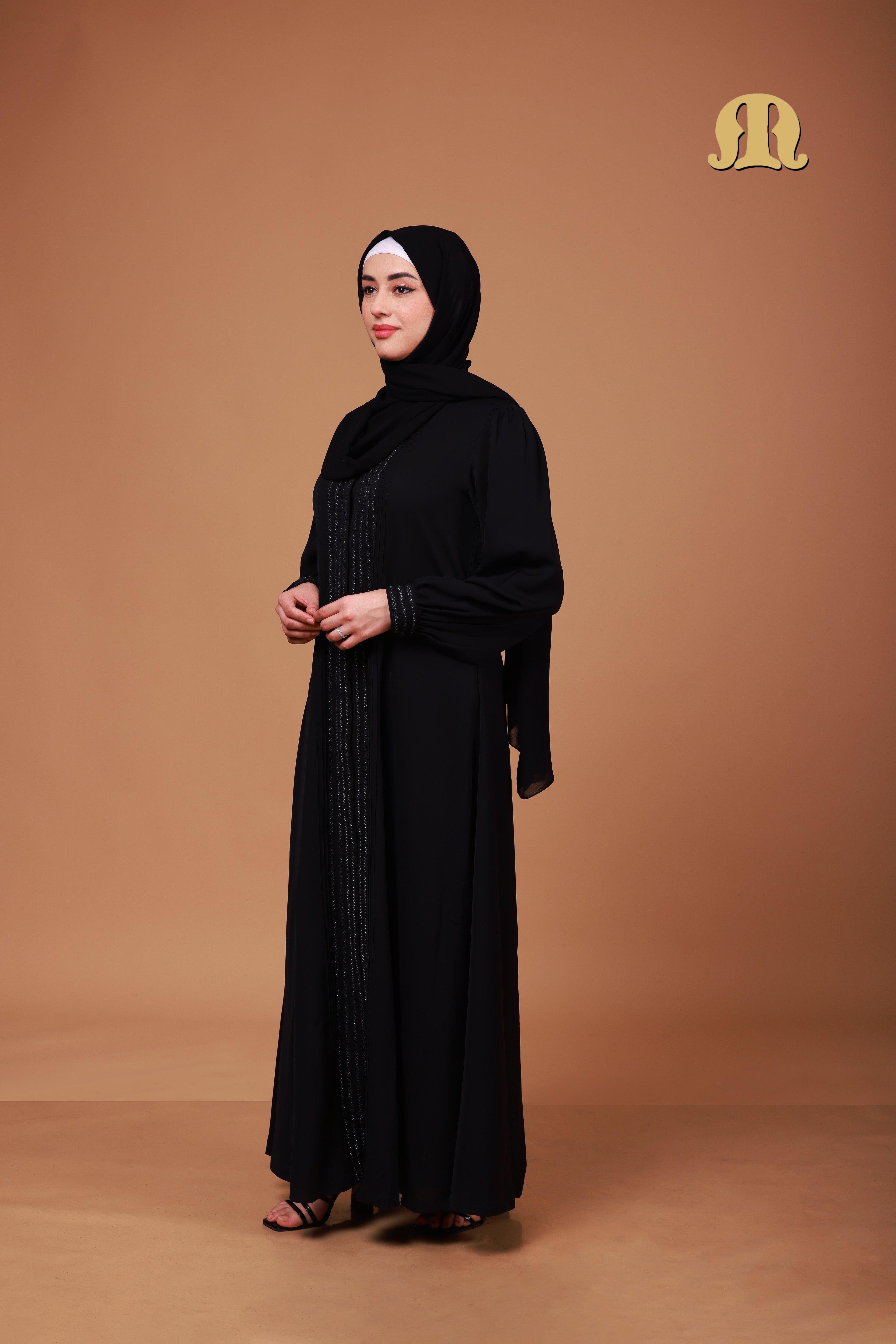 Ebony Elegance Abaya - Mashroo