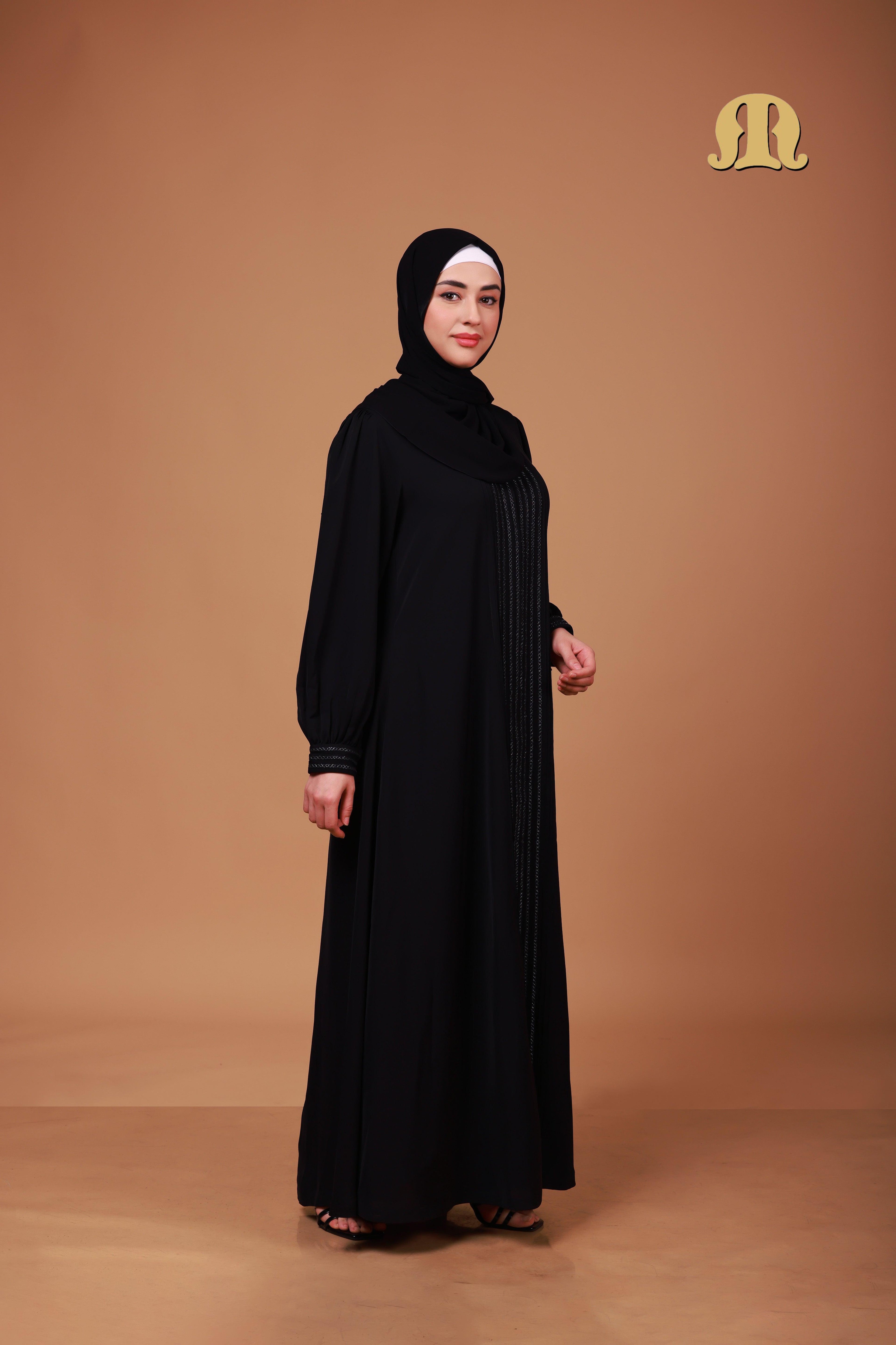 Ebony Elegance Abaya - Mashroo