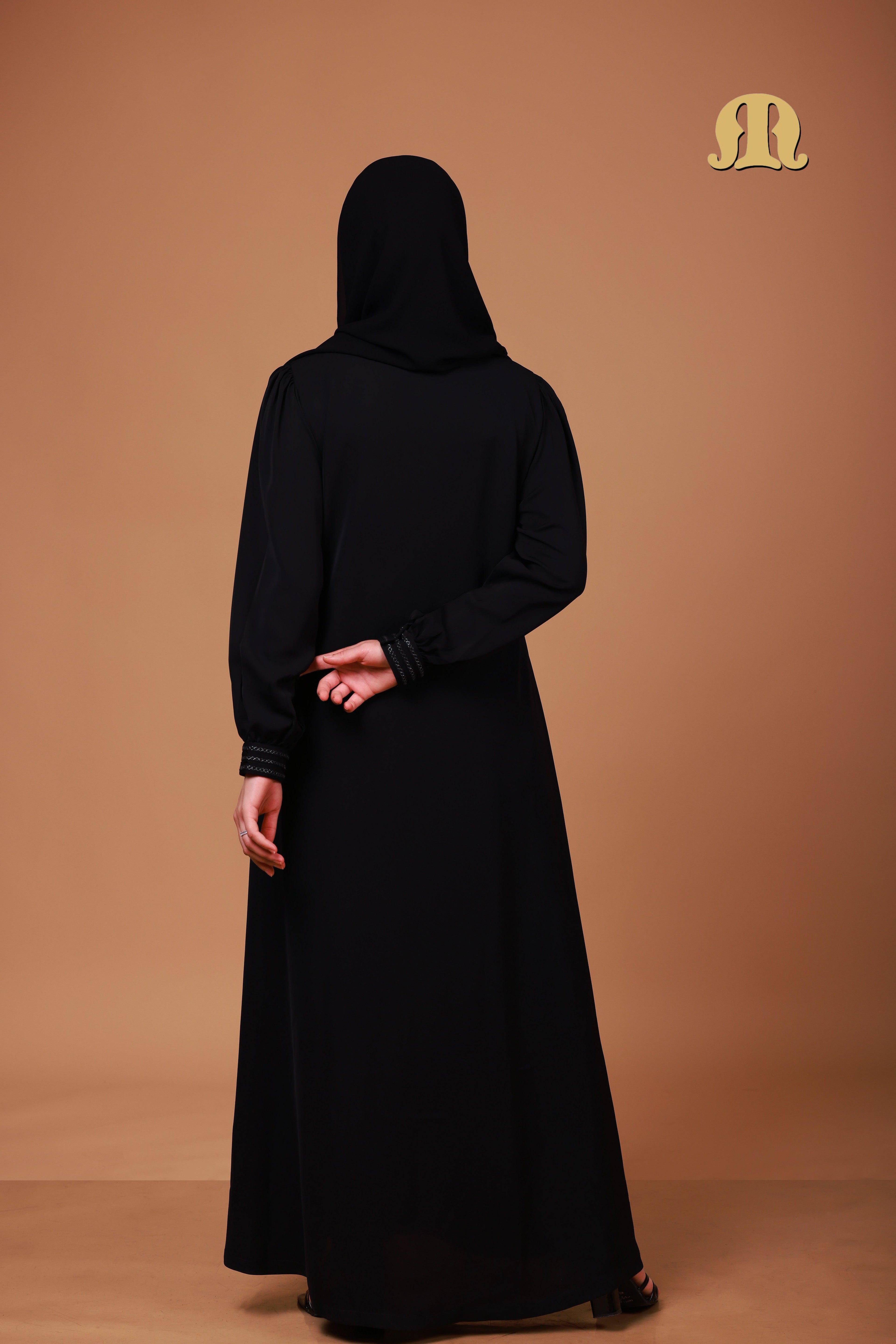 Ebony Elegance Abaya - Mashroo