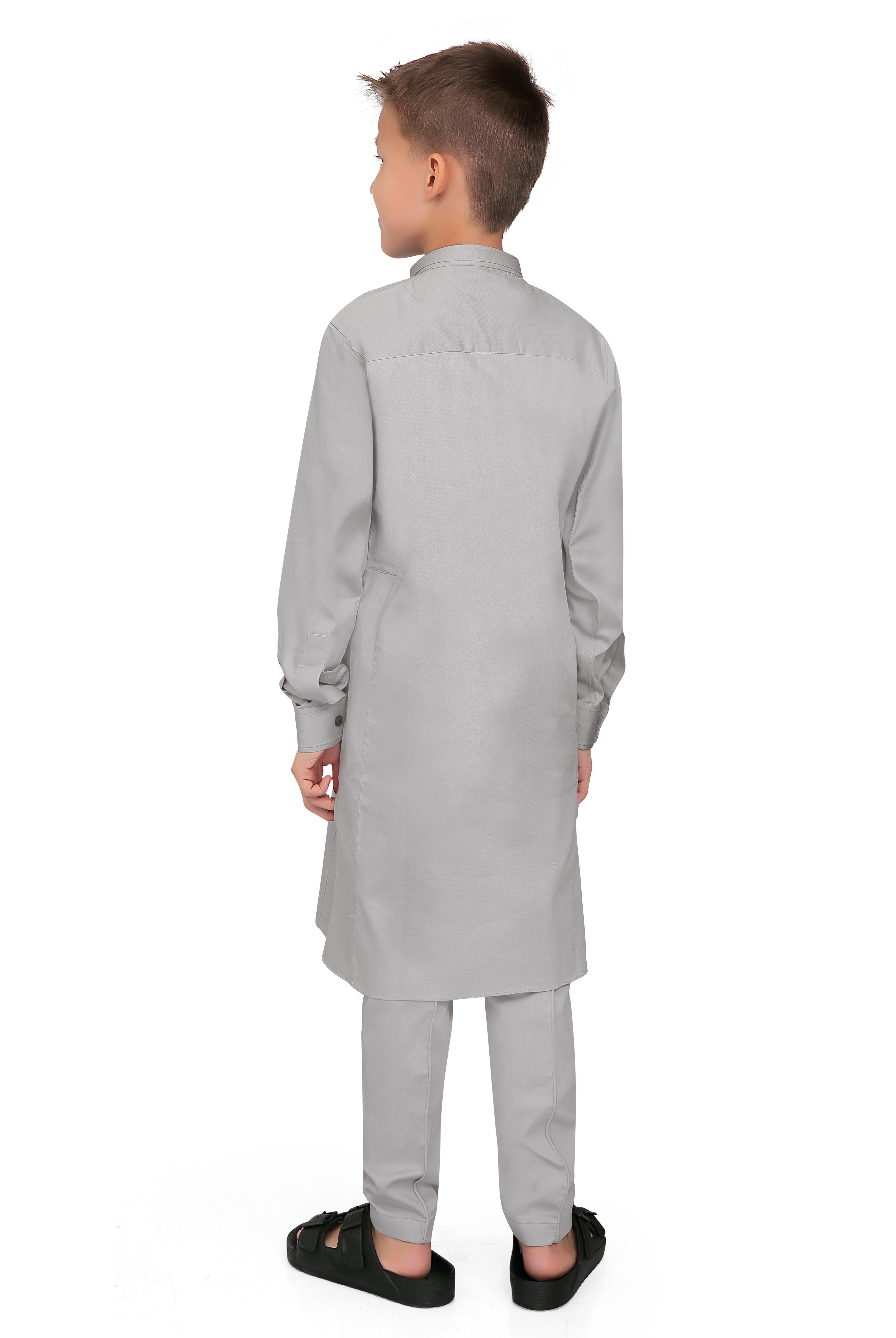 Terfi Grey Kali Kurta for Boys - Mashroo