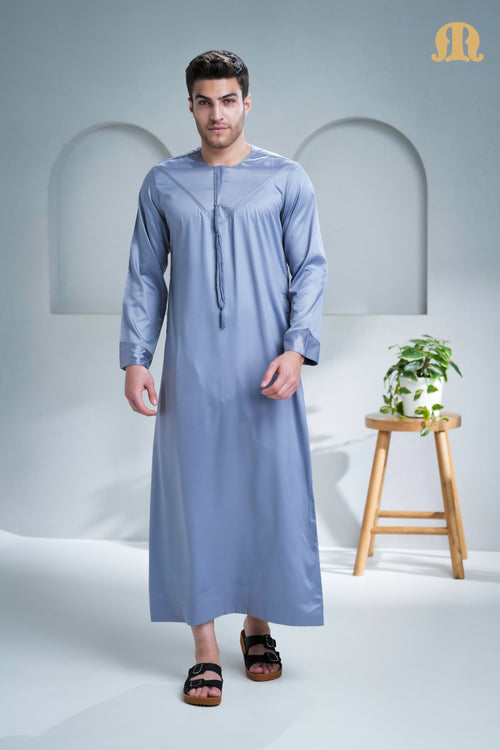 Boufal Emirati Thobe L Grey 2.0 for Men