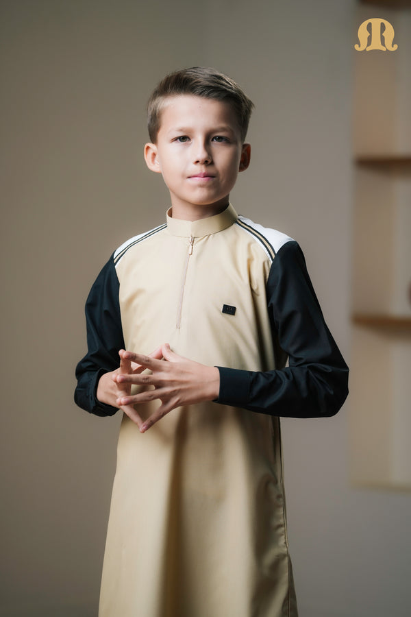 Beige Litos Thobe Kids