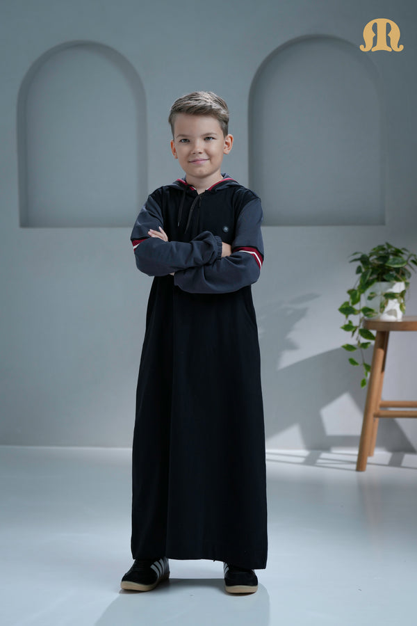 Fontaine Knitted Hoodie Thobe For Boys