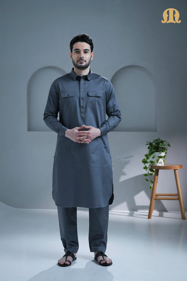 Tunban Pathani D Grey for Men