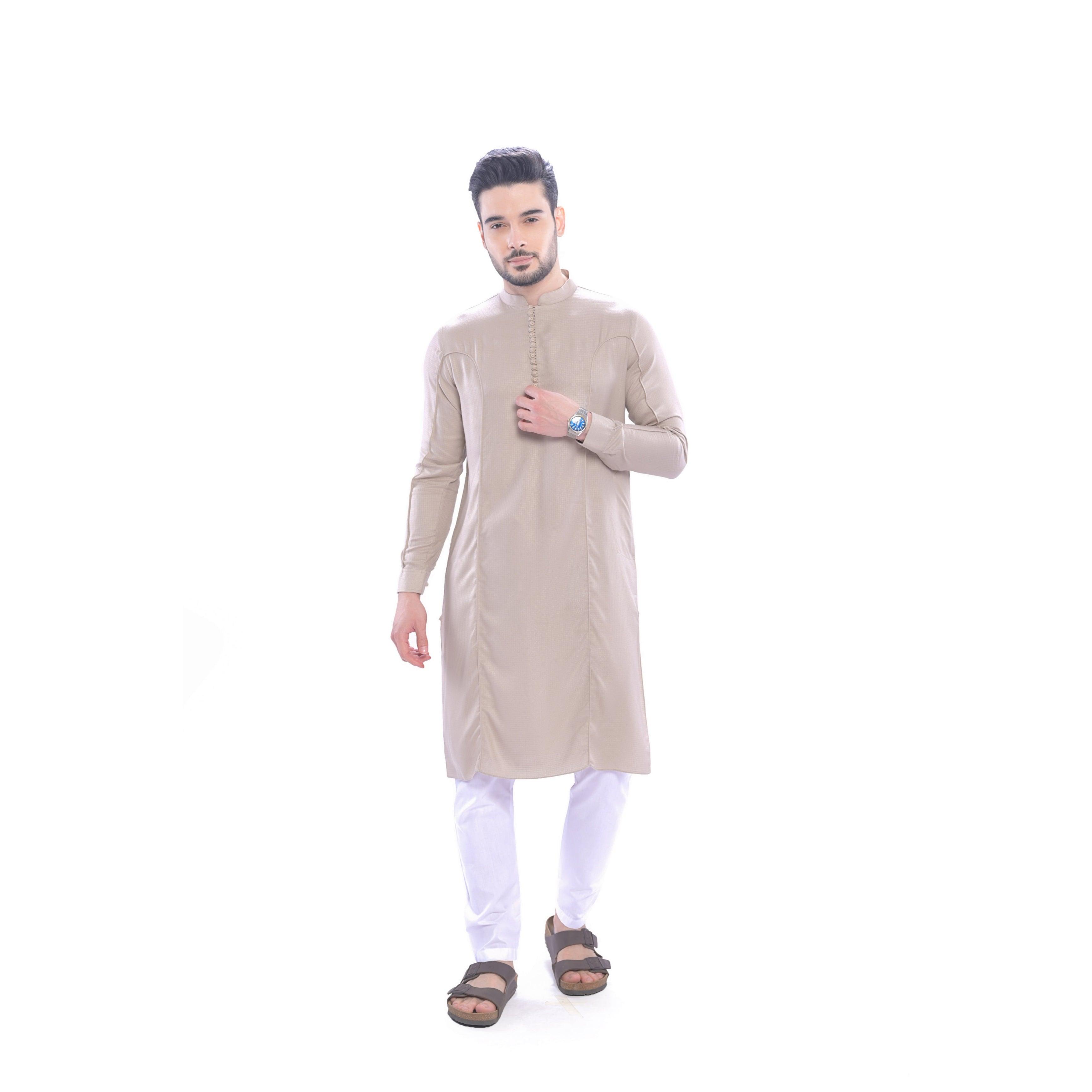 Barhoush Kurta Set Beige - Mashroo