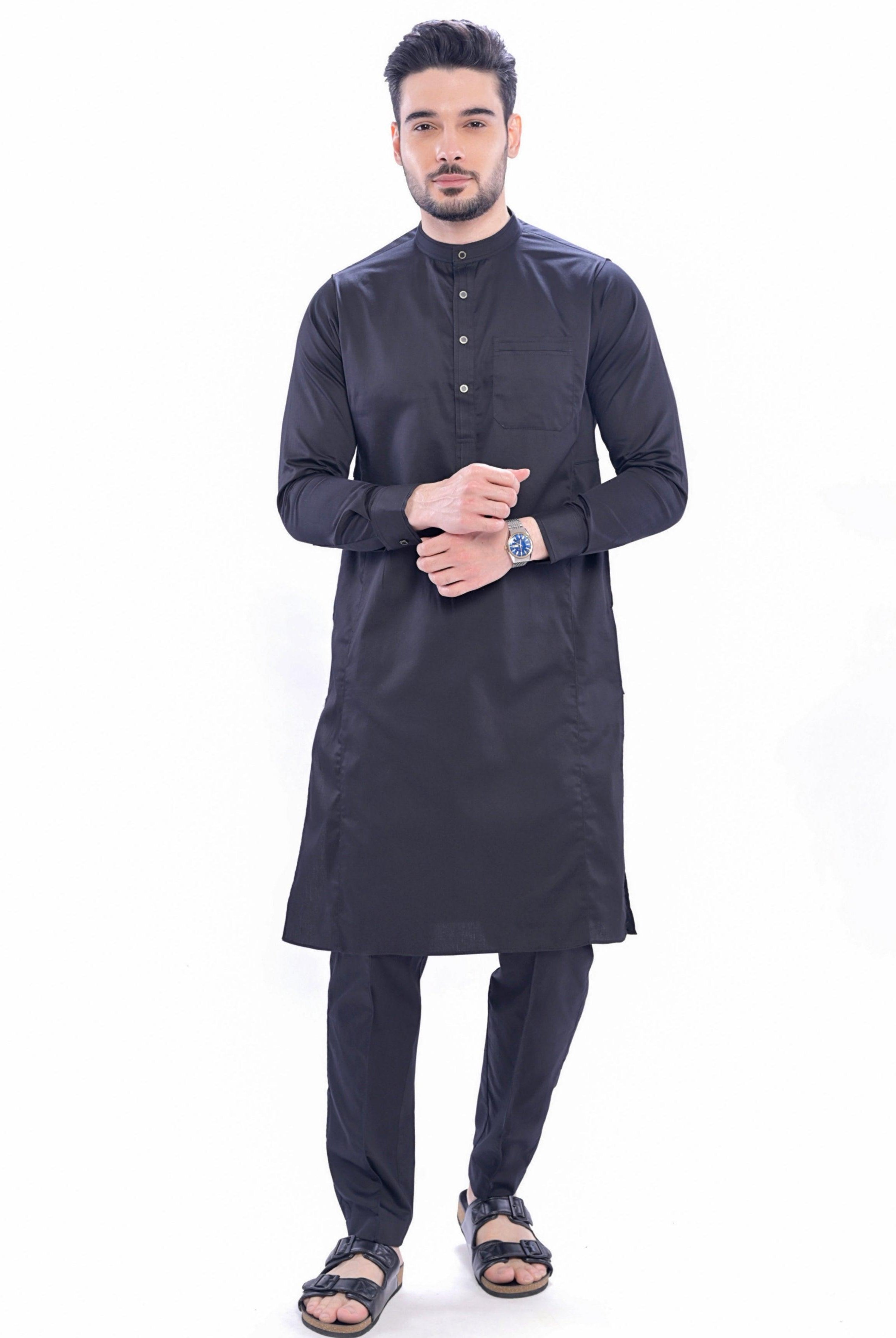 Terfi Black Kali Kurta Men - Mashroo