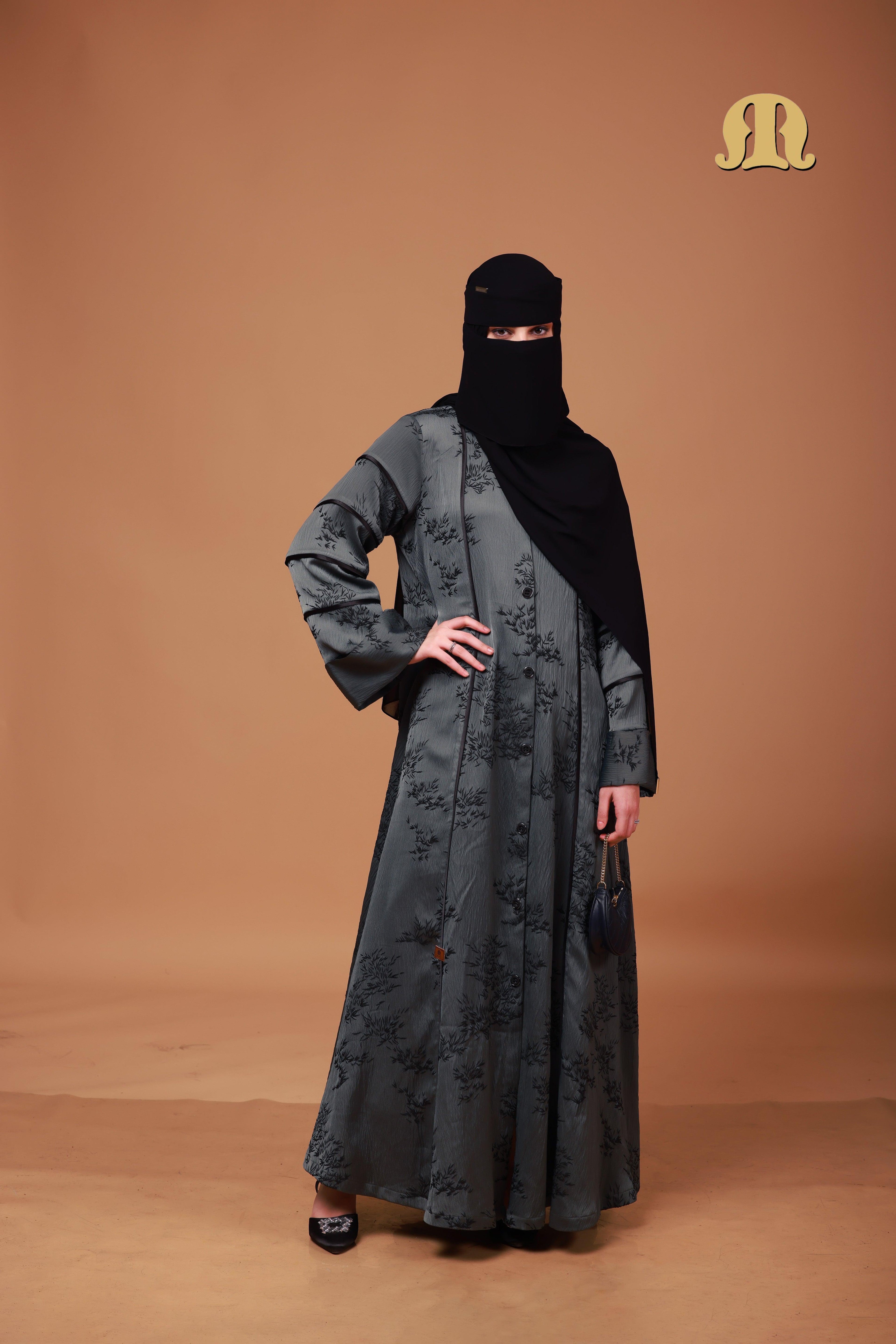 Kizgili Green Abaya - Mashroo