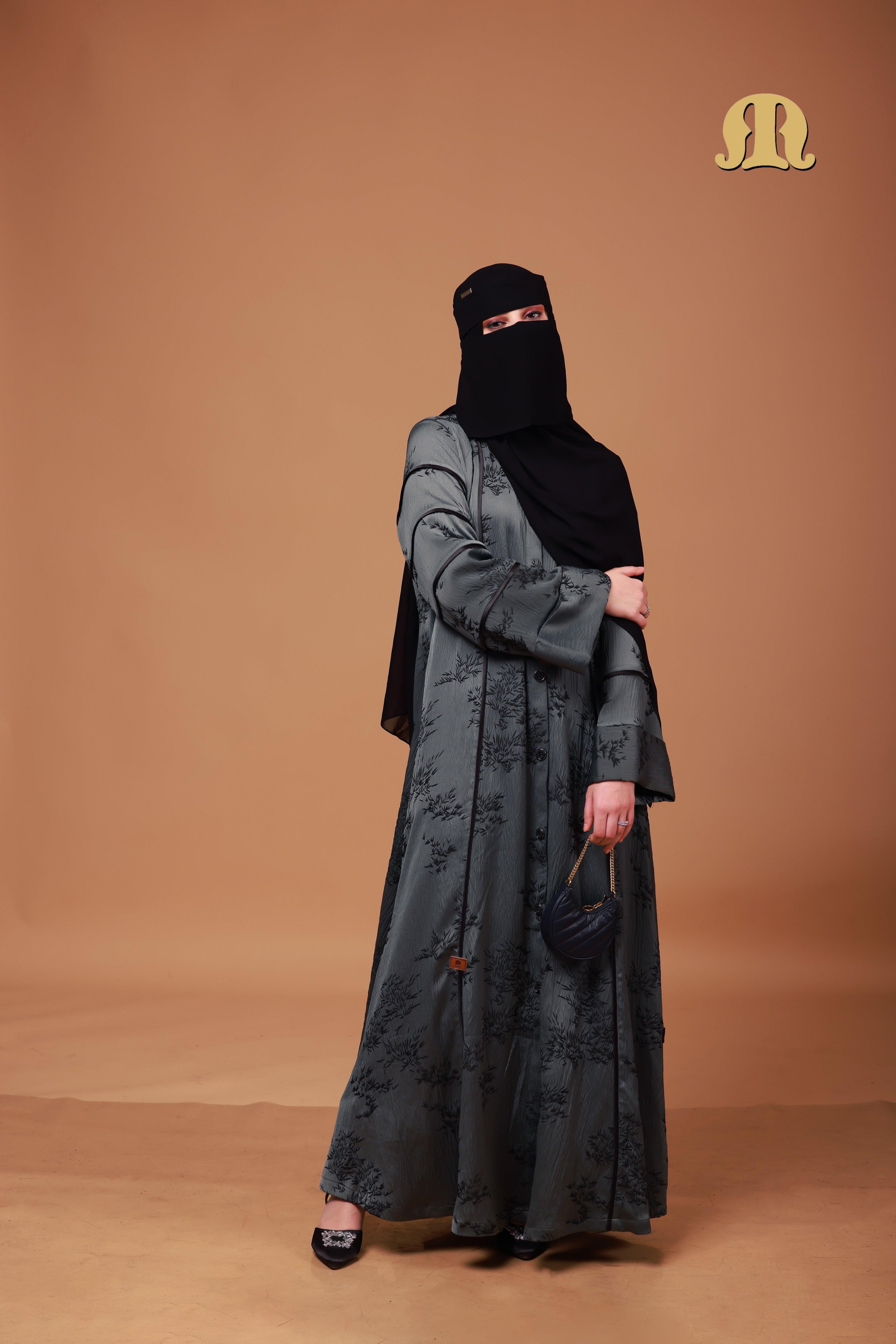 Kizgili Green Abaya - Mashroo