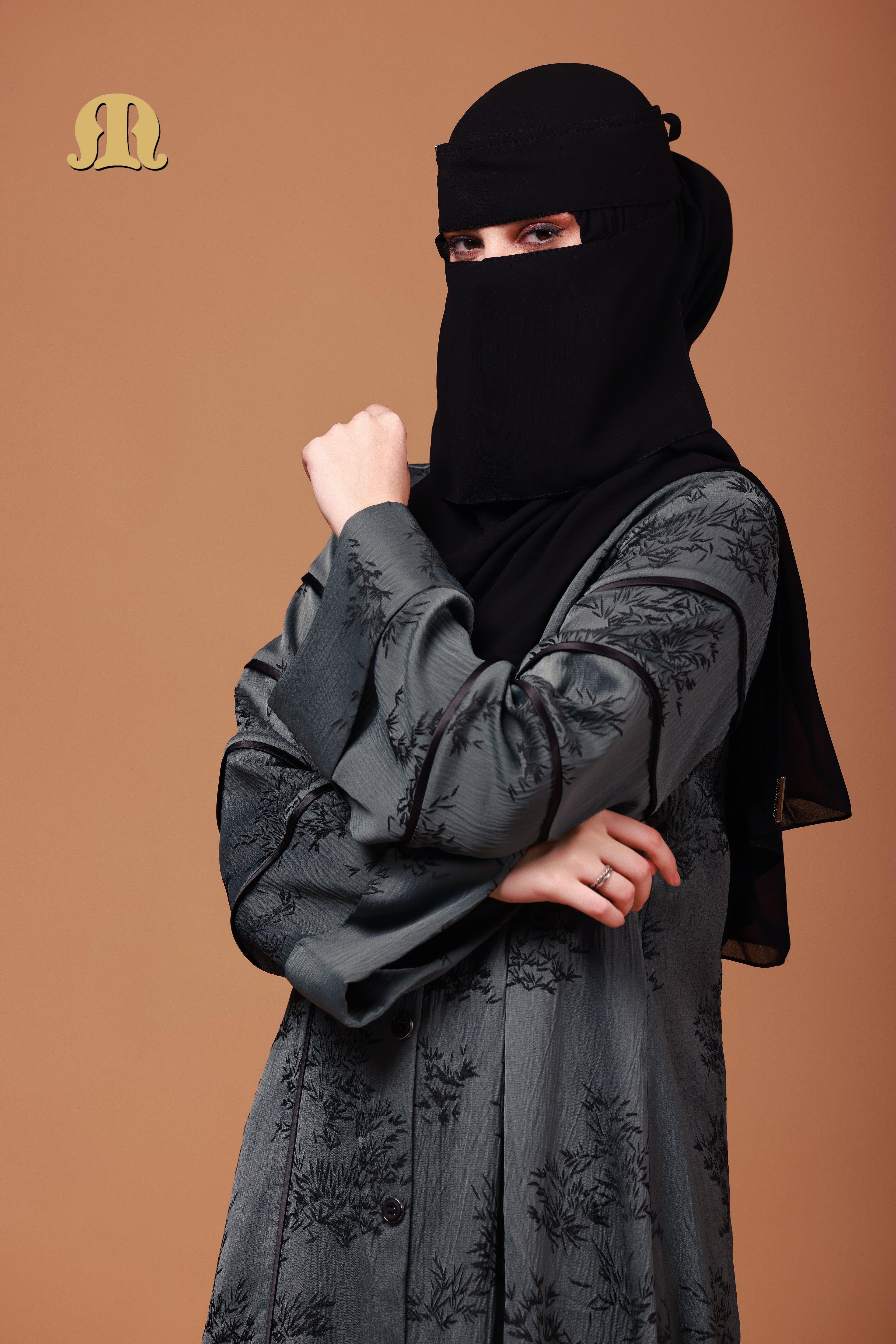 Kizgili Green Abaya - Mashroo