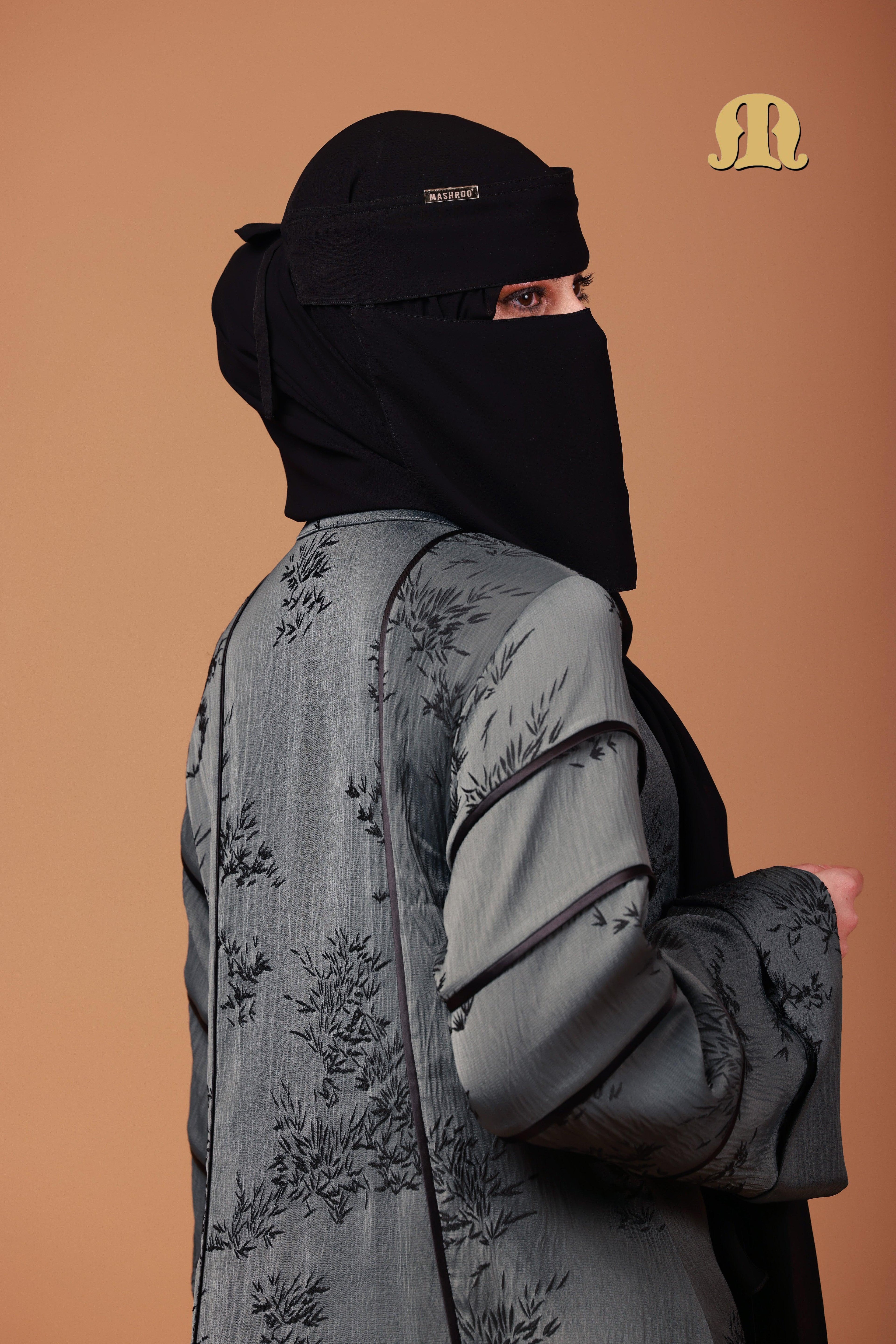 Kizgili Green Abaya - Mashroo