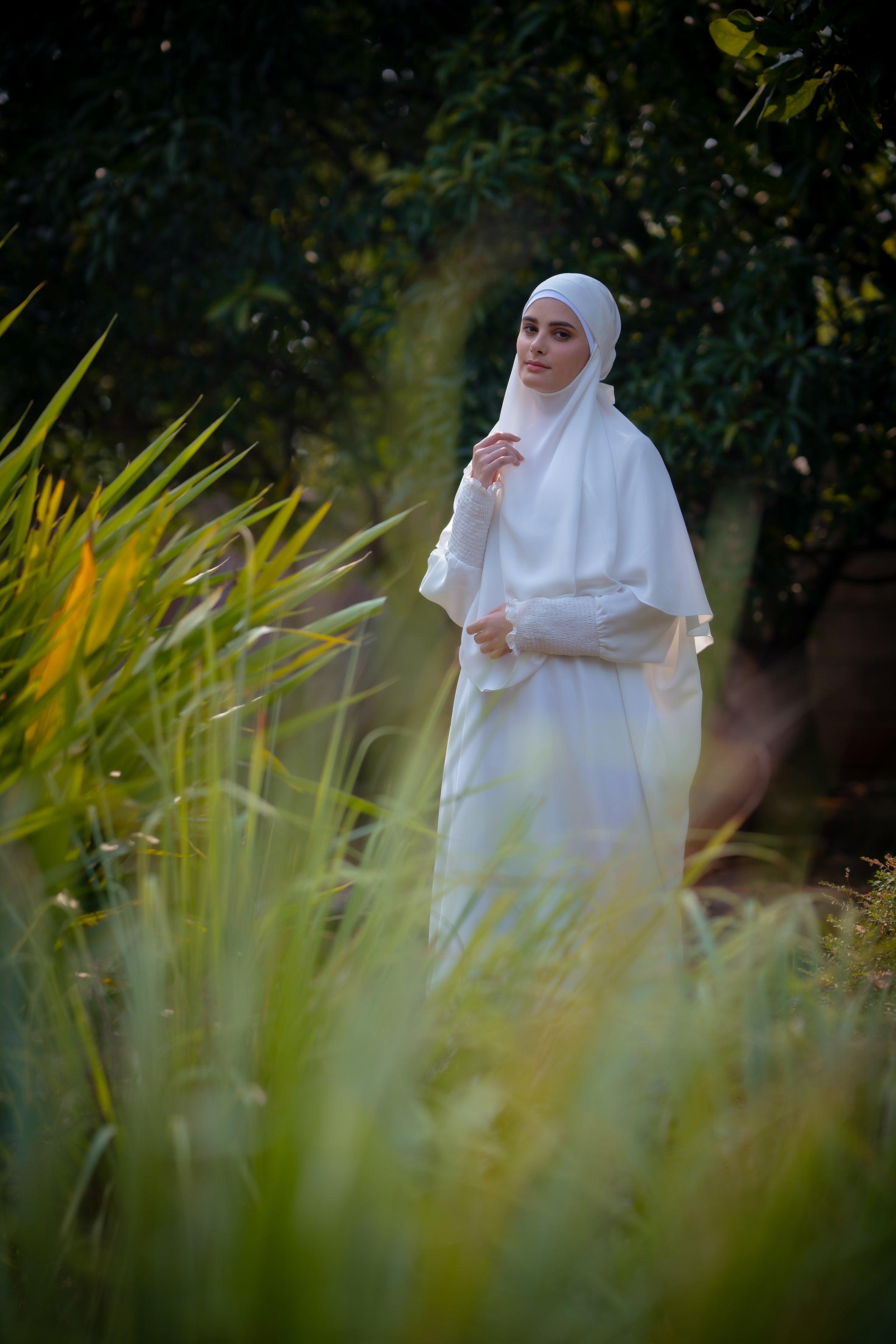 Sehr Abaya White - Mashroo