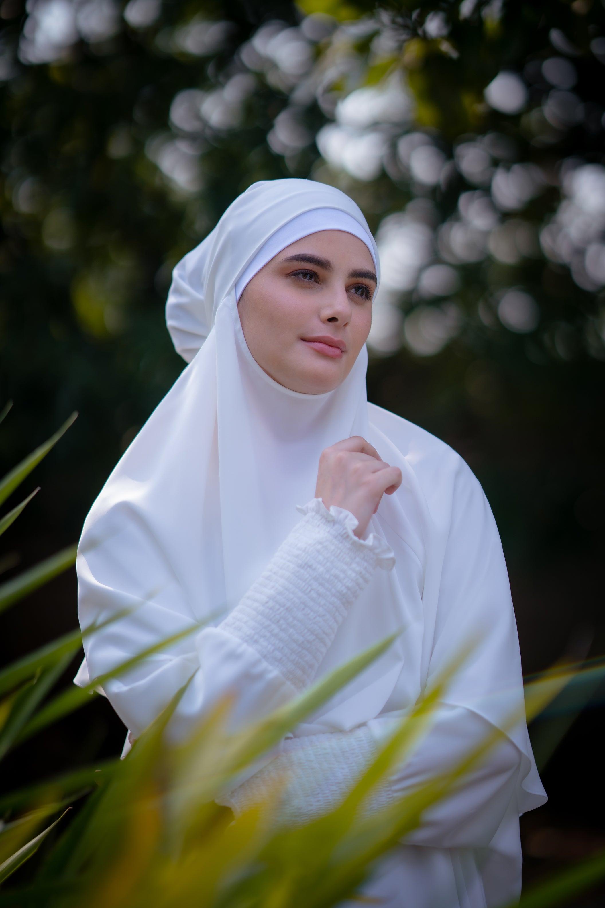 Sehr Abaya White - Mashroo