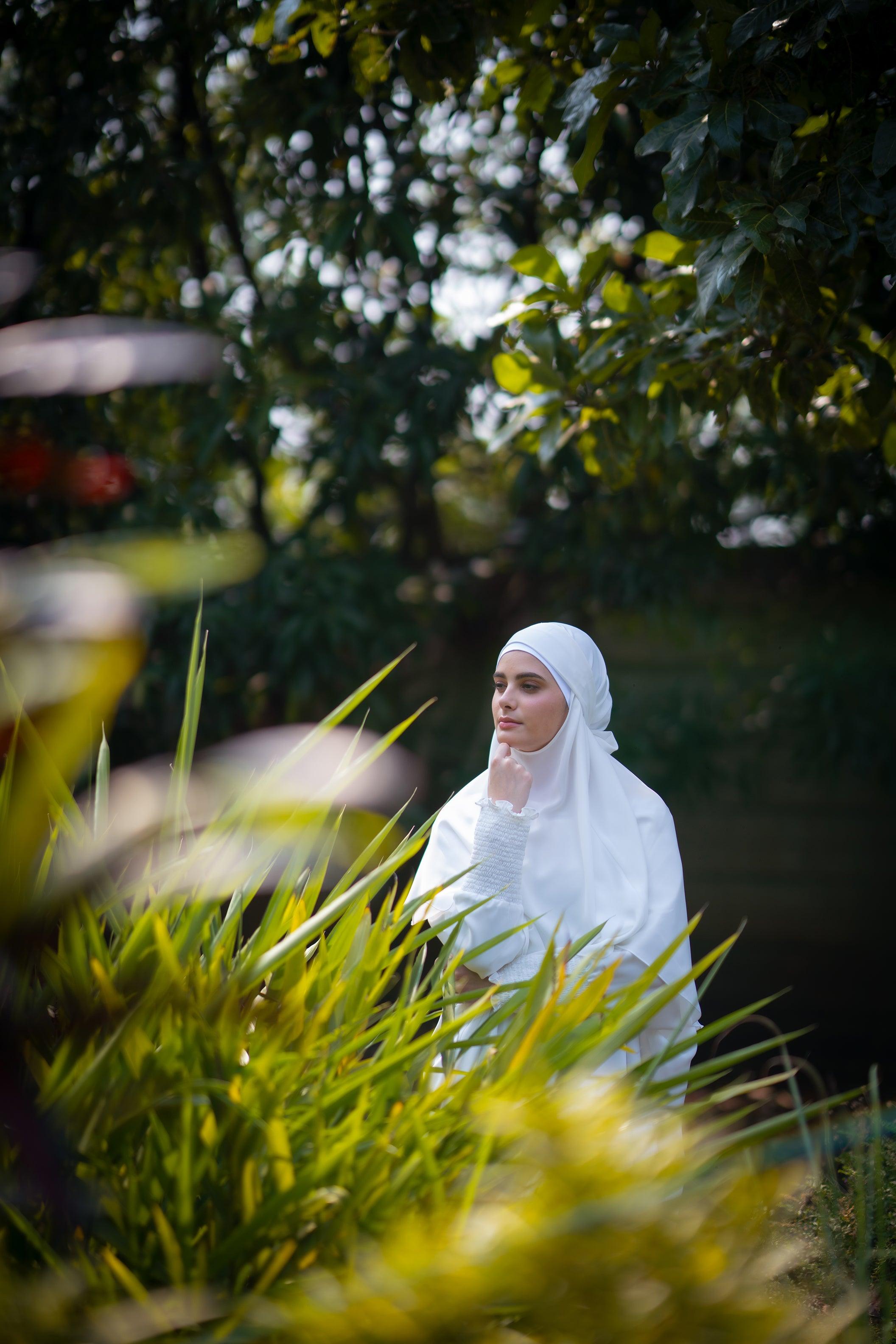 Sehr Abaya White - Mashroo