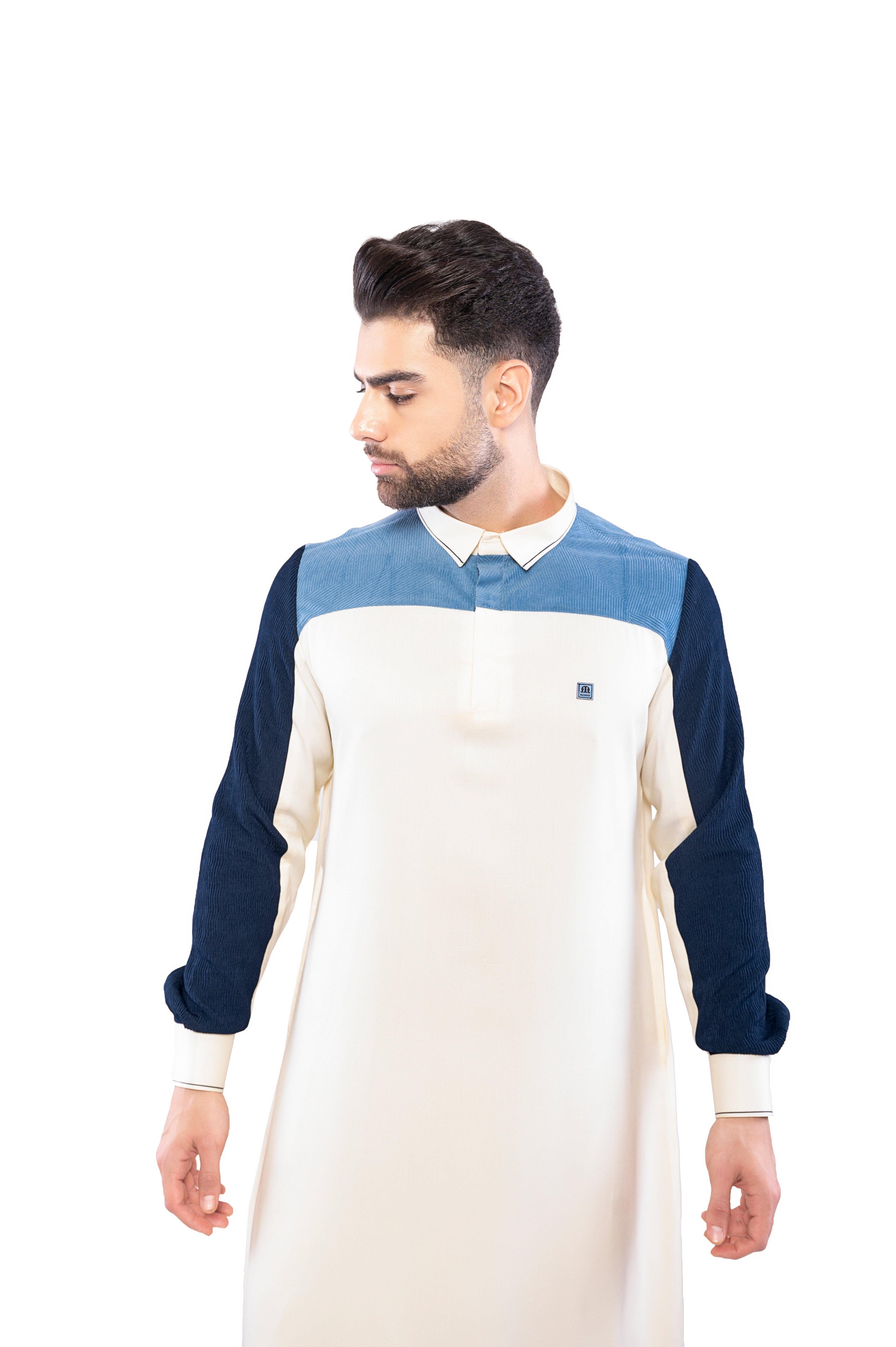 Morbido Cream Thobe Men - Mashroo