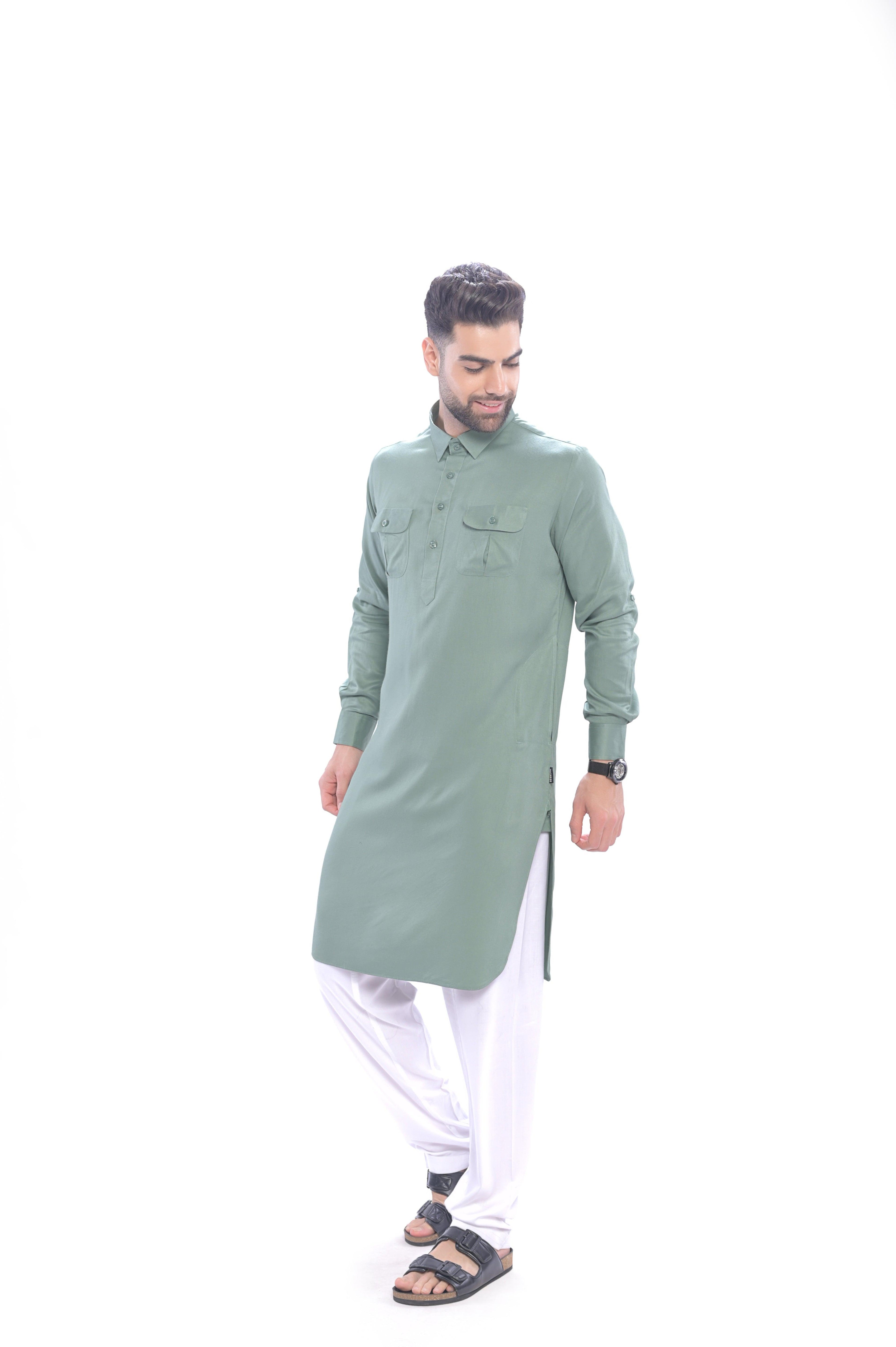 Oday Pathani Set Green Men - Mashroo