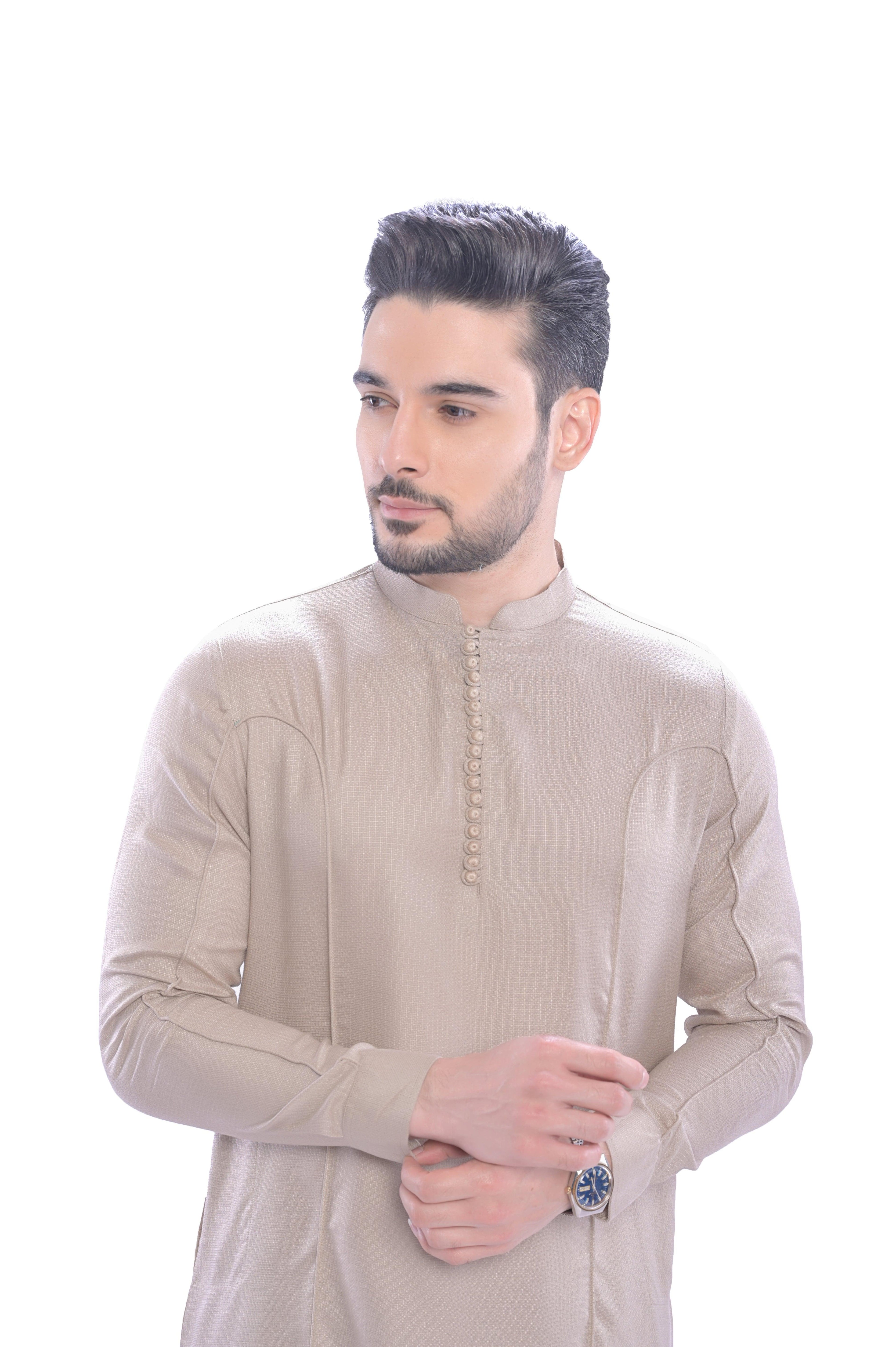 Barhoush Kurta Set Beige - Mashroo