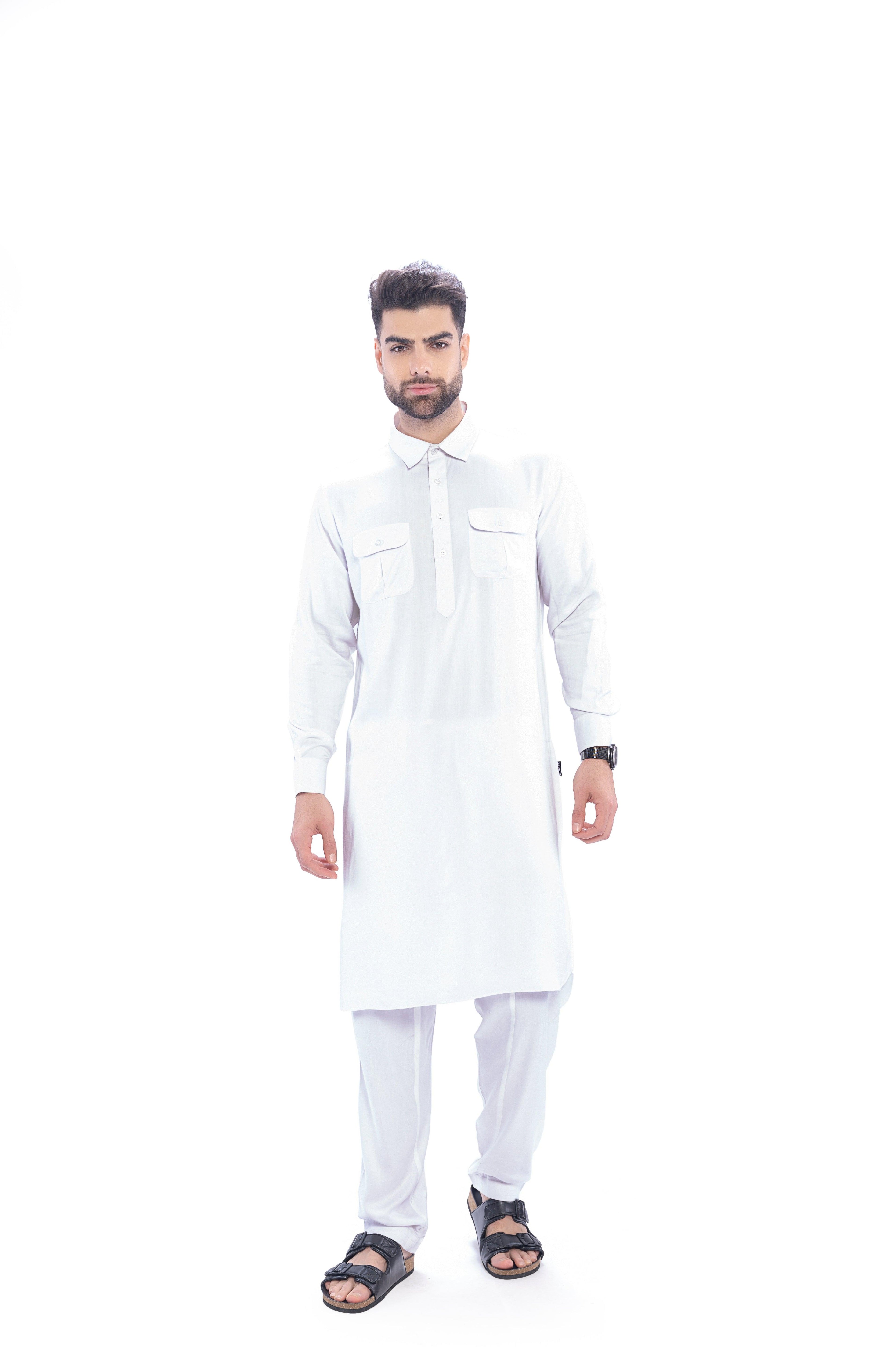 Oday Pathani Set White Men - Mashroo