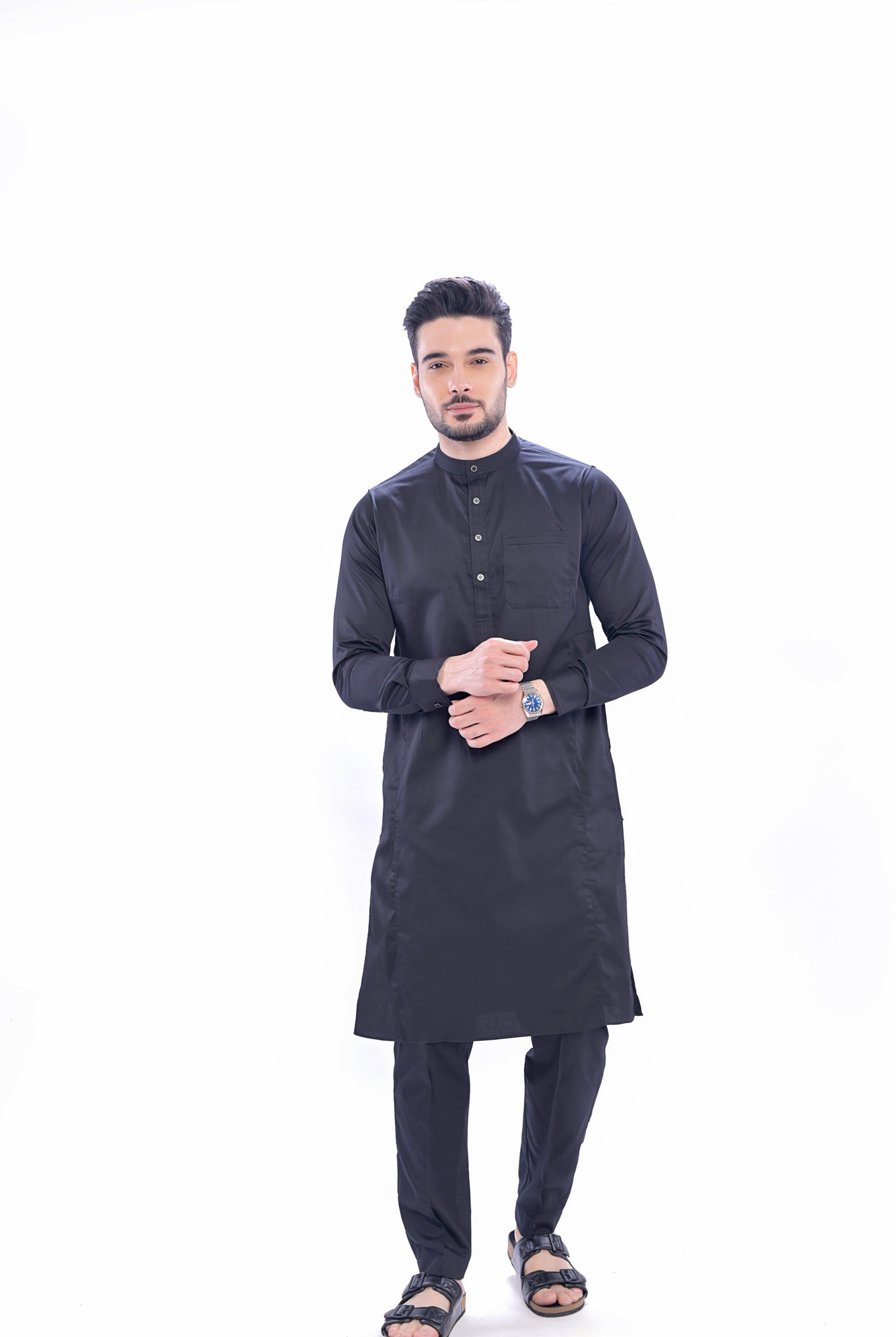 Terfi Black Kali Kurta Men - Mashroo
