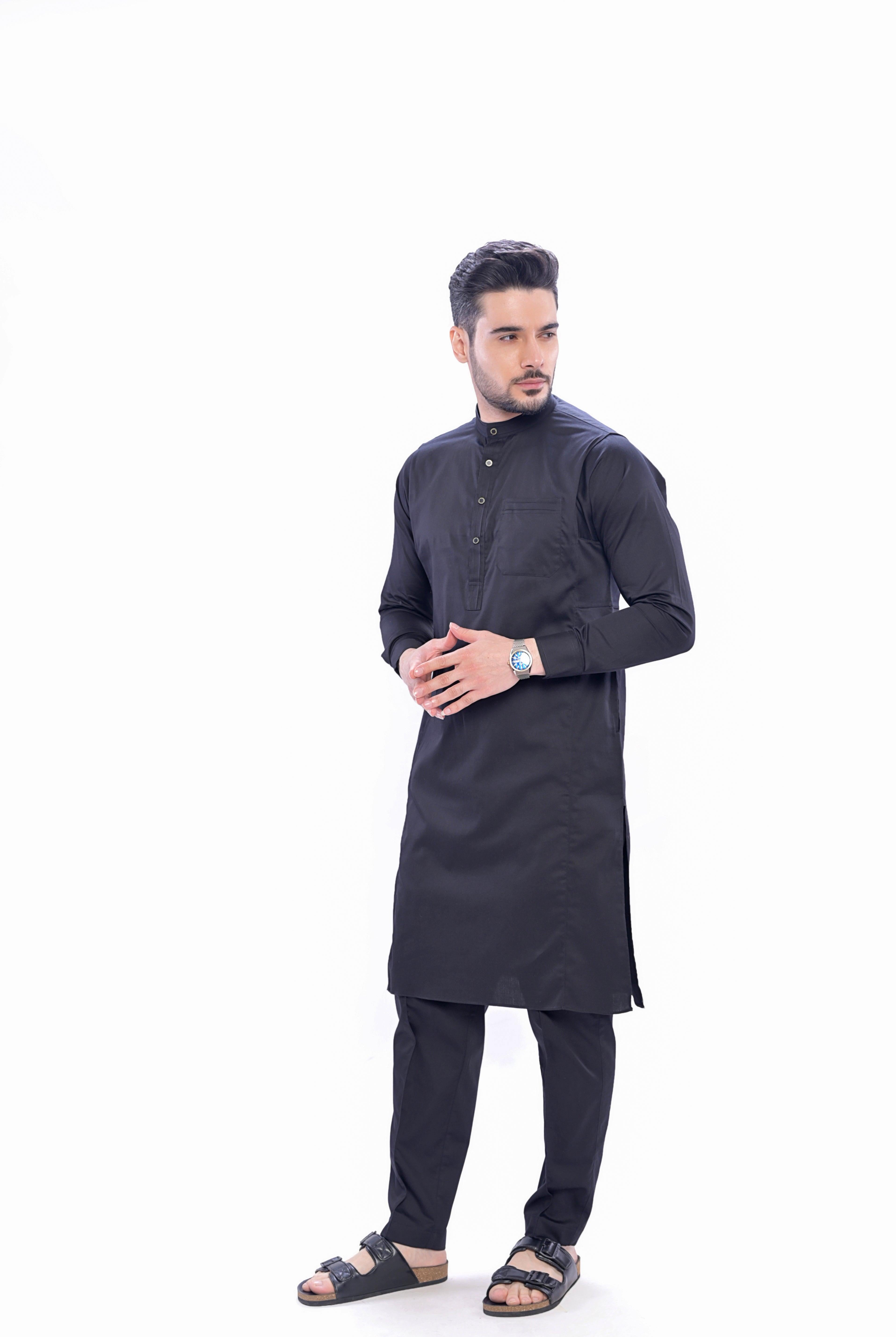 Terfi Black Kali Kurta Men - Mashroo