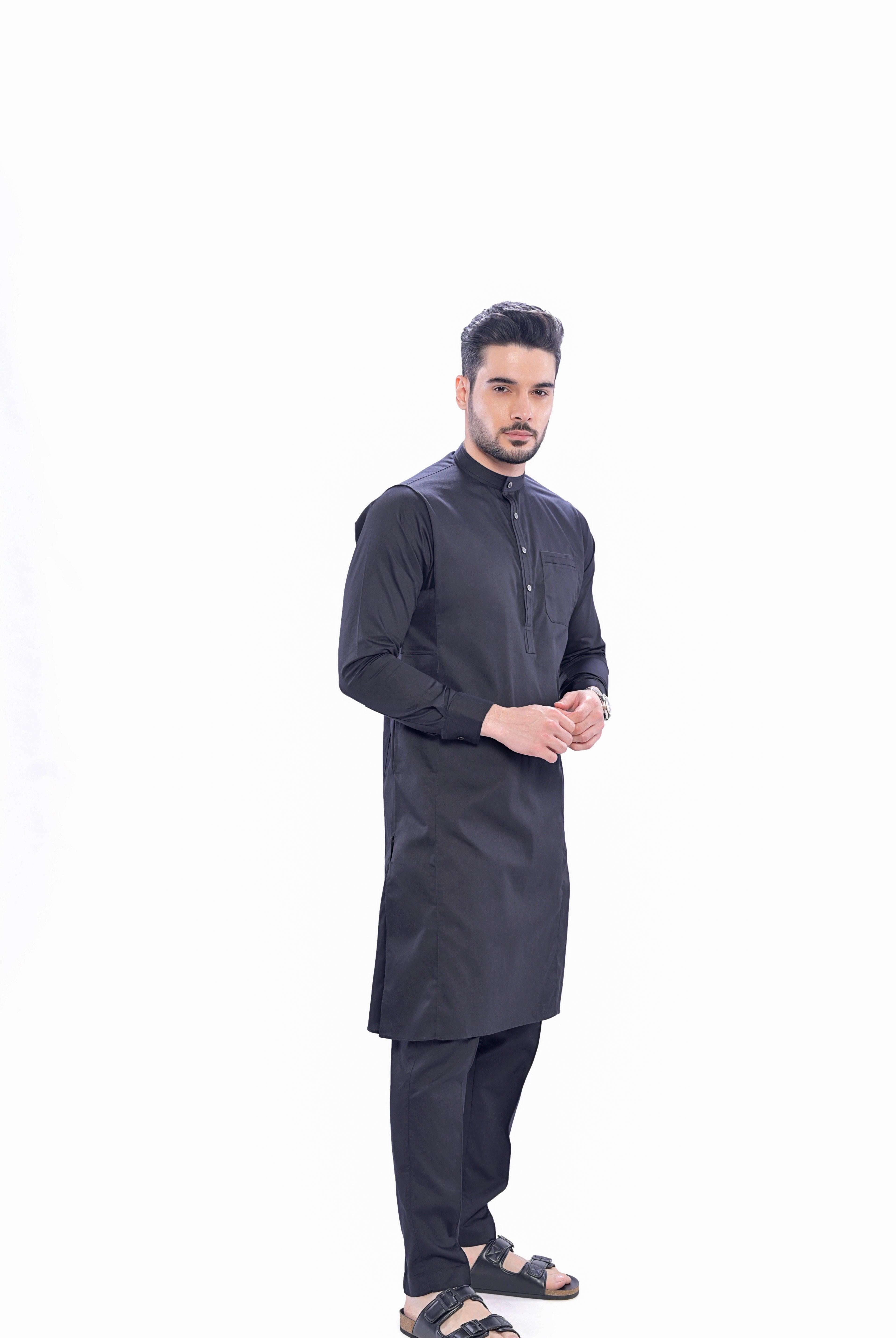 Terfi Black Kali Kurta Men - Mashroo