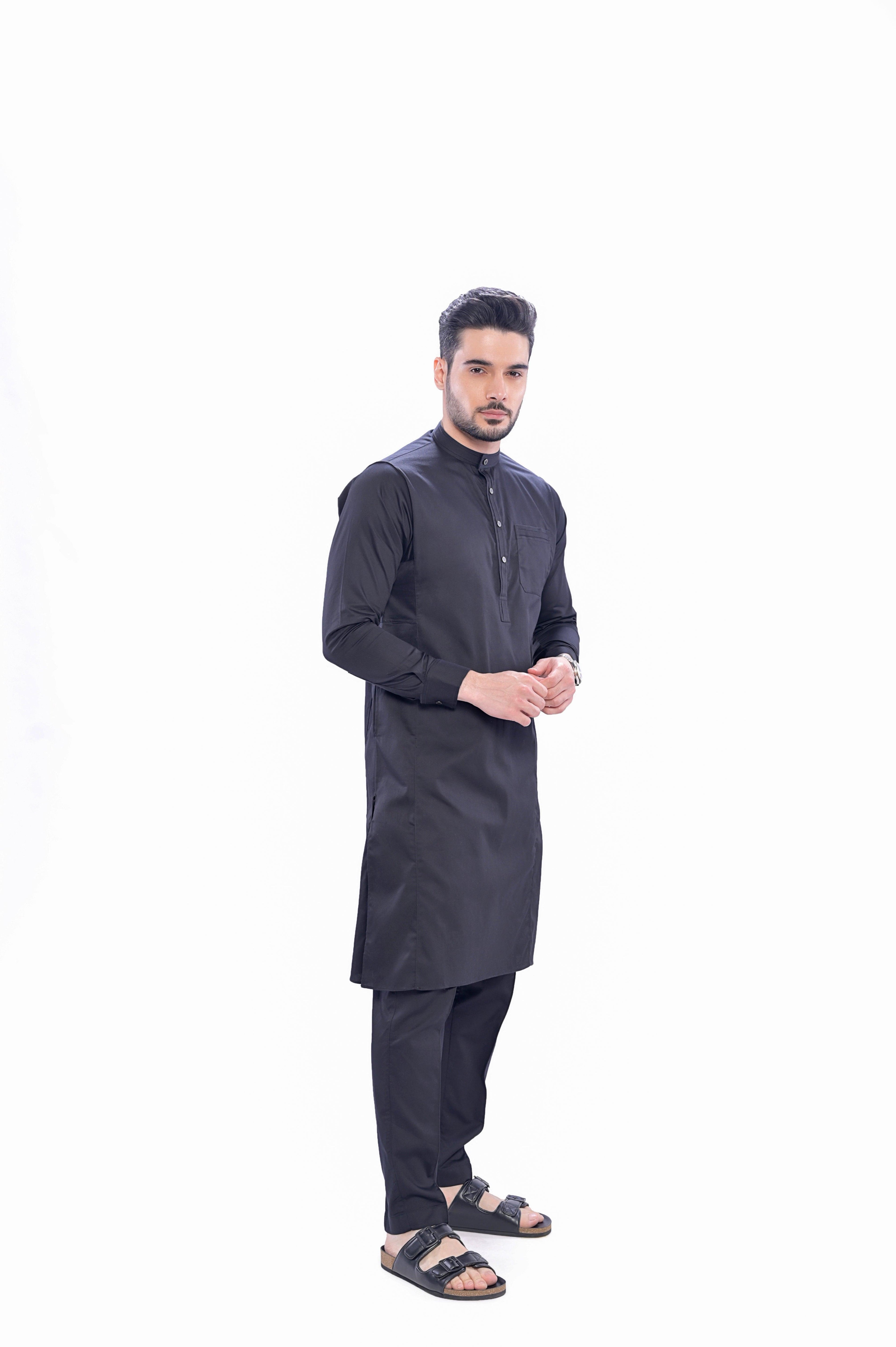 Terfi Black Kali Kurta Men - Mashroo