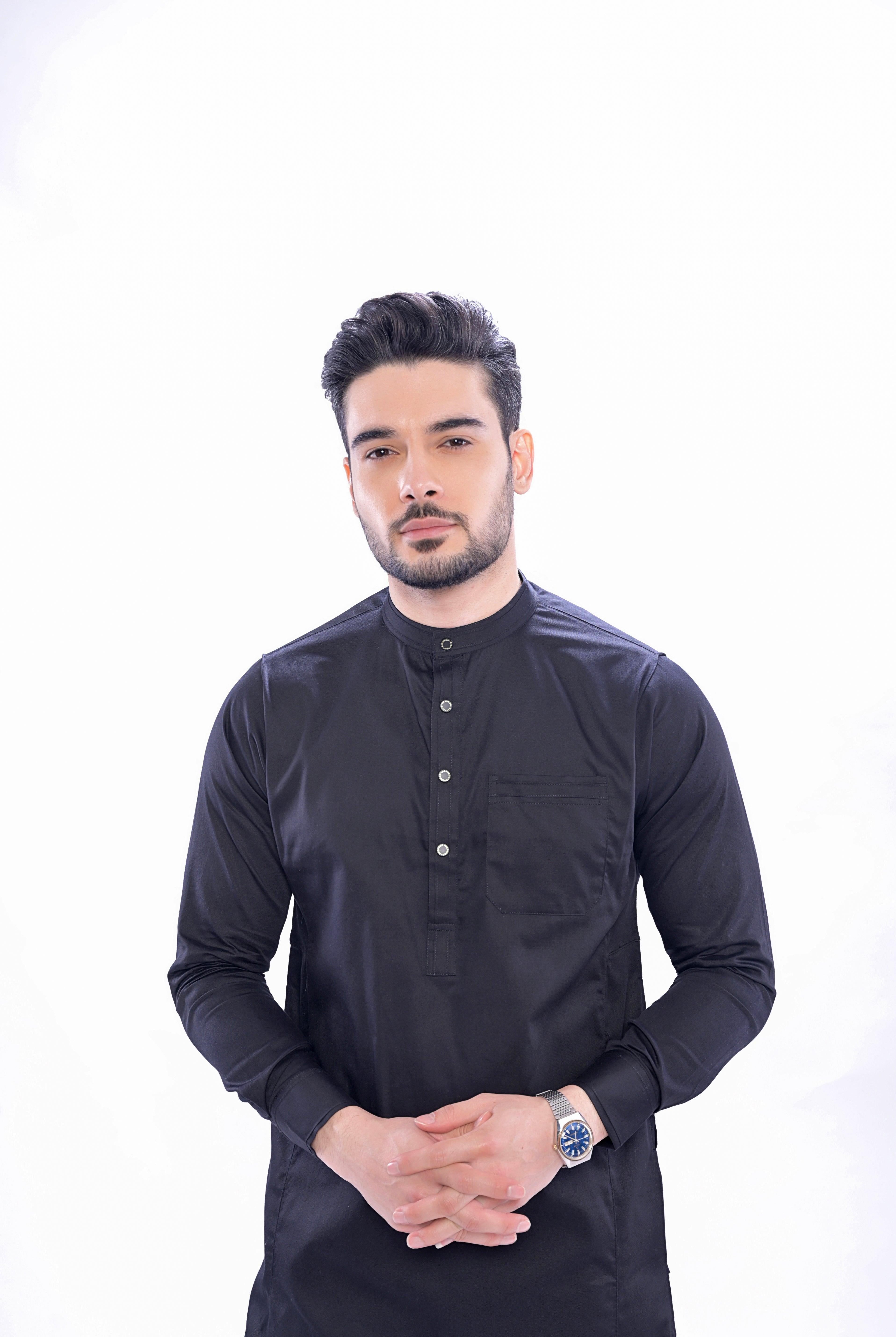 Terfi Black Kali Kurta Men - Mashroo