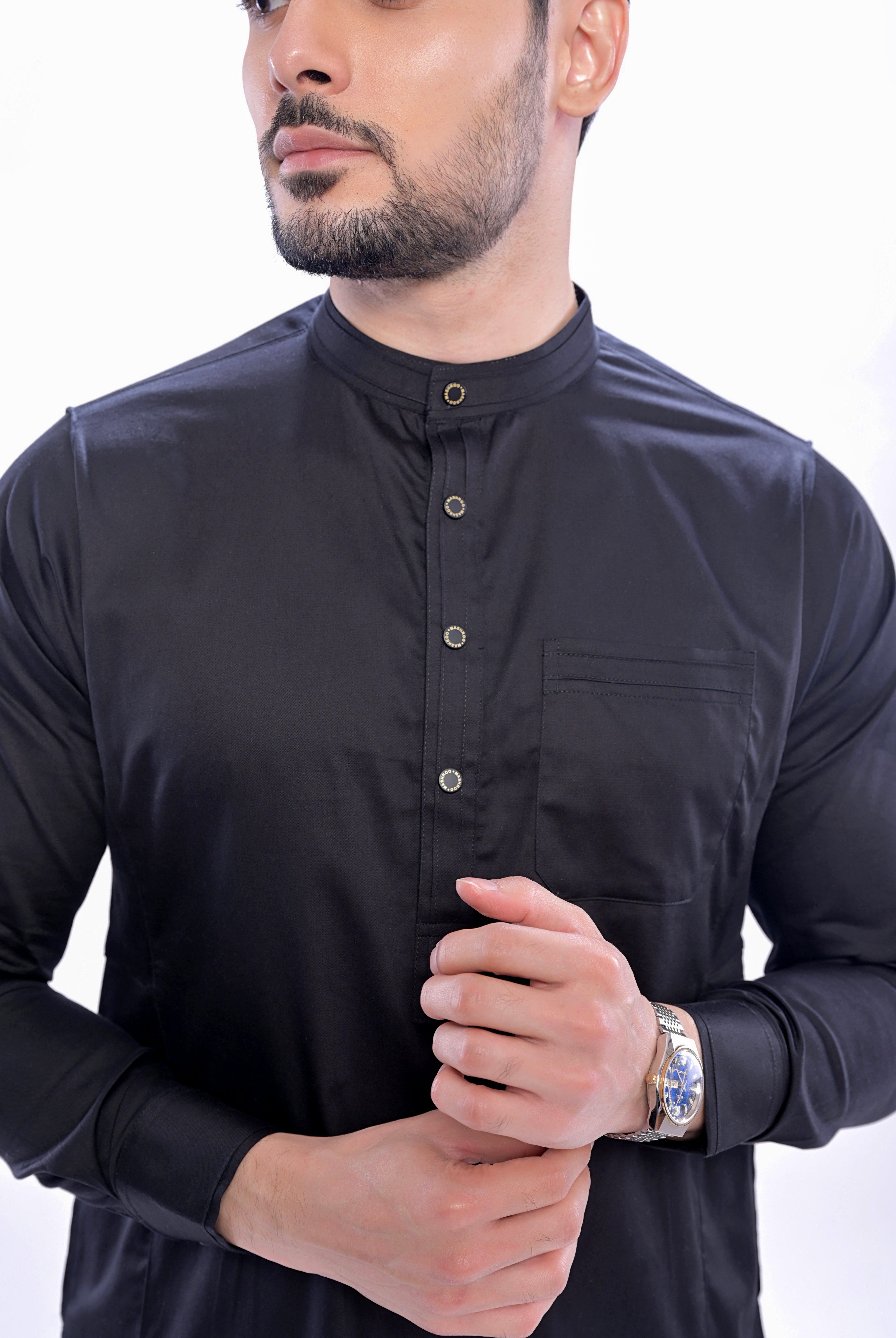 Terfi Black Kali Kurta Men - Mashroo