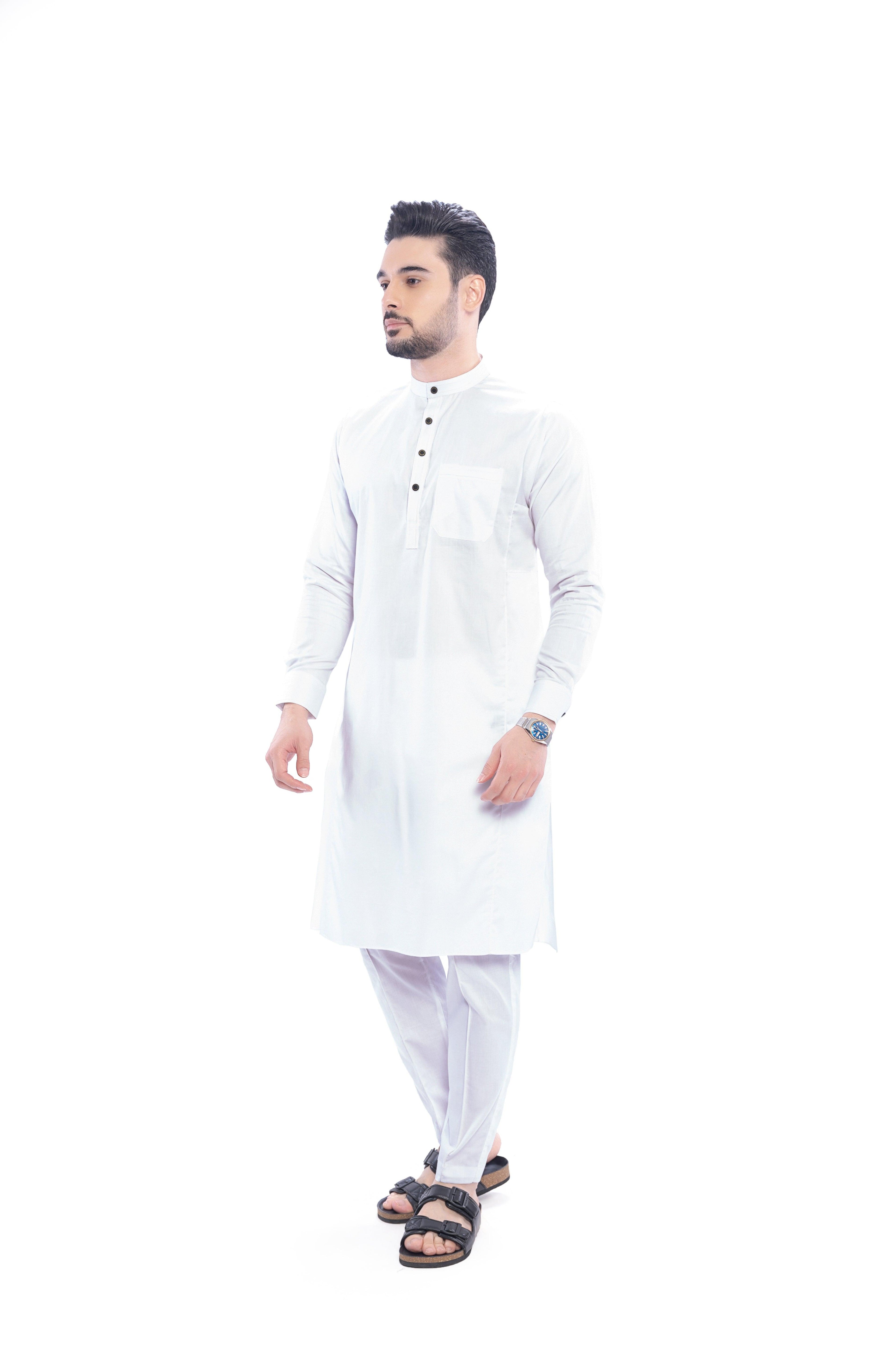 Terfi White Kali Kurta Men - Mashroo