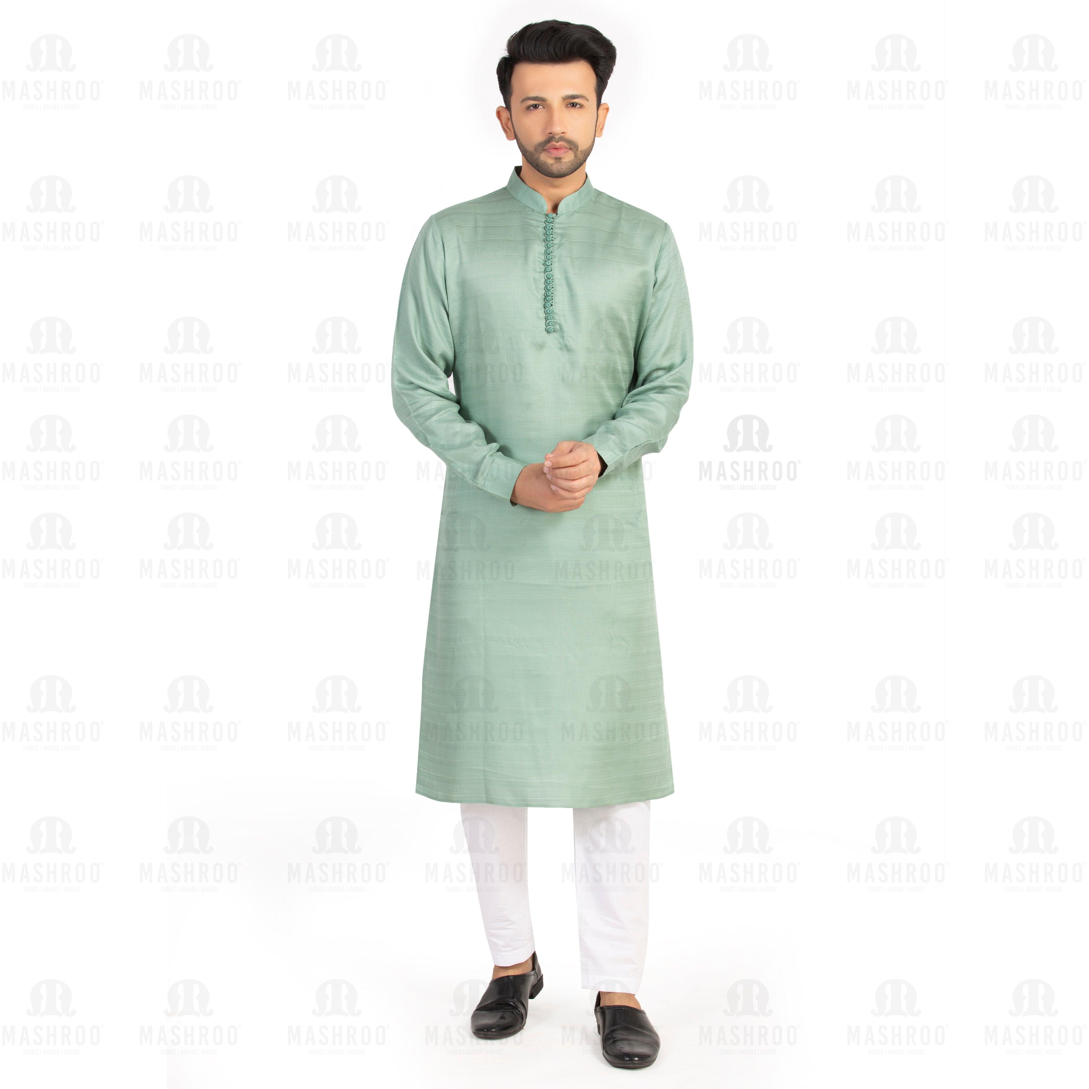 Decoris Green Kurta Set for Men - Mashroo
