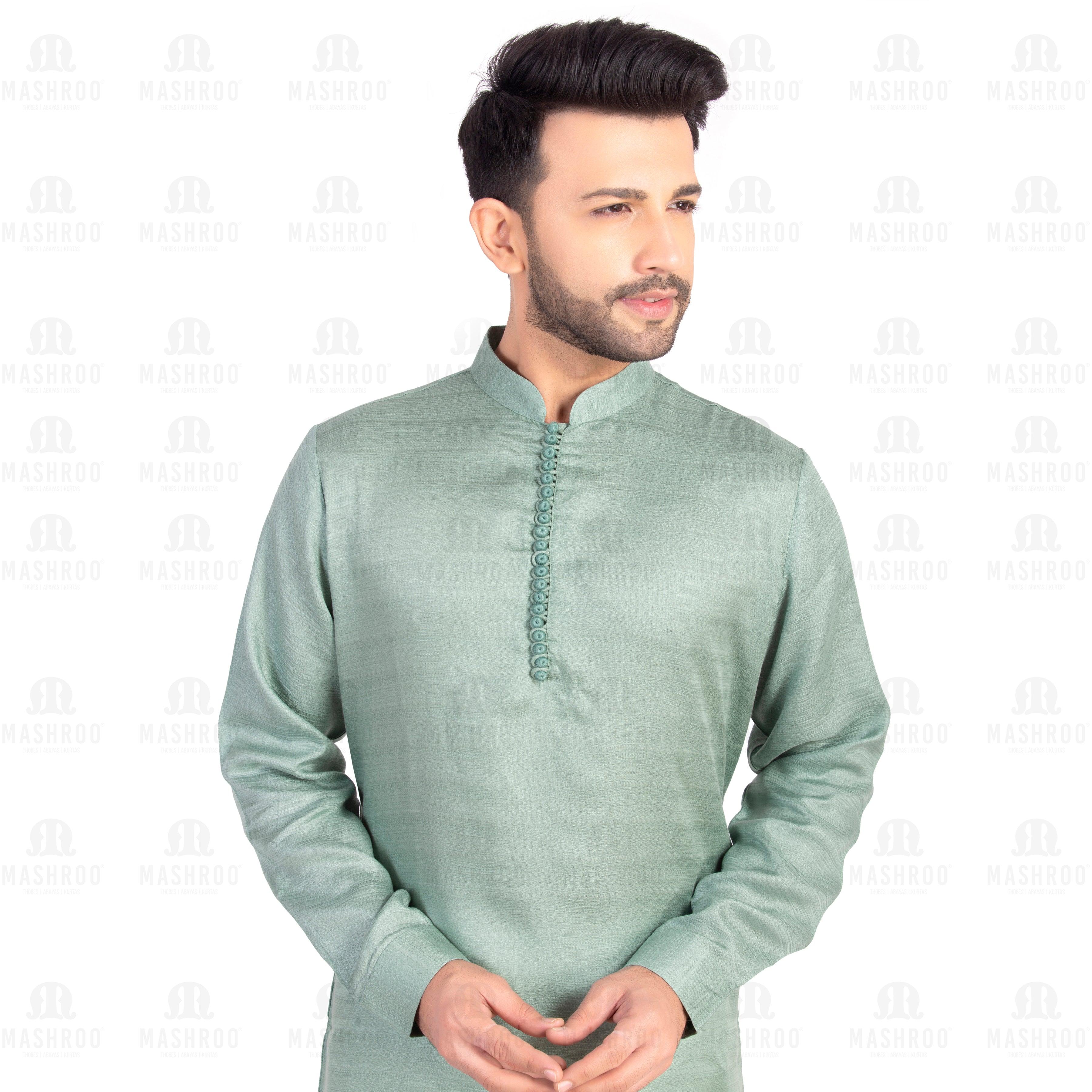 Decoris Green Kurta Set for Men - Mashroo
