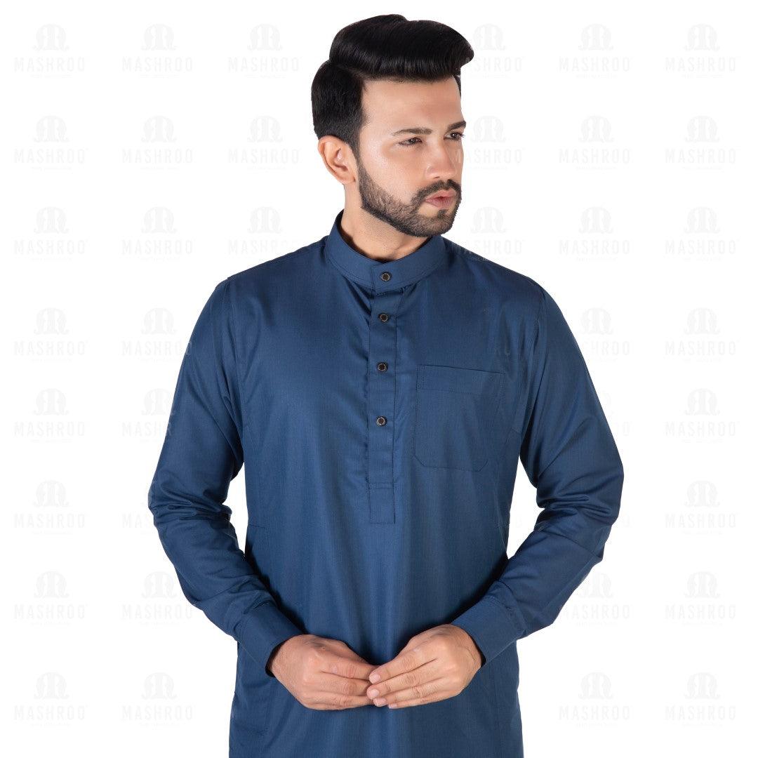 Unicus Navy Blue Thobe for Men - Mashroo