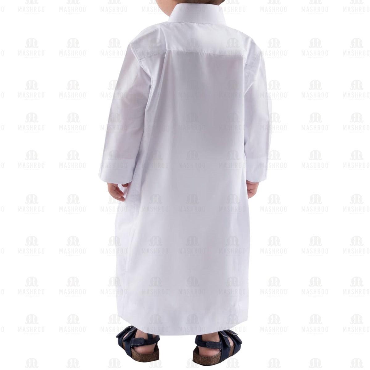 White Lulu Thobe for Kids - Mashroo