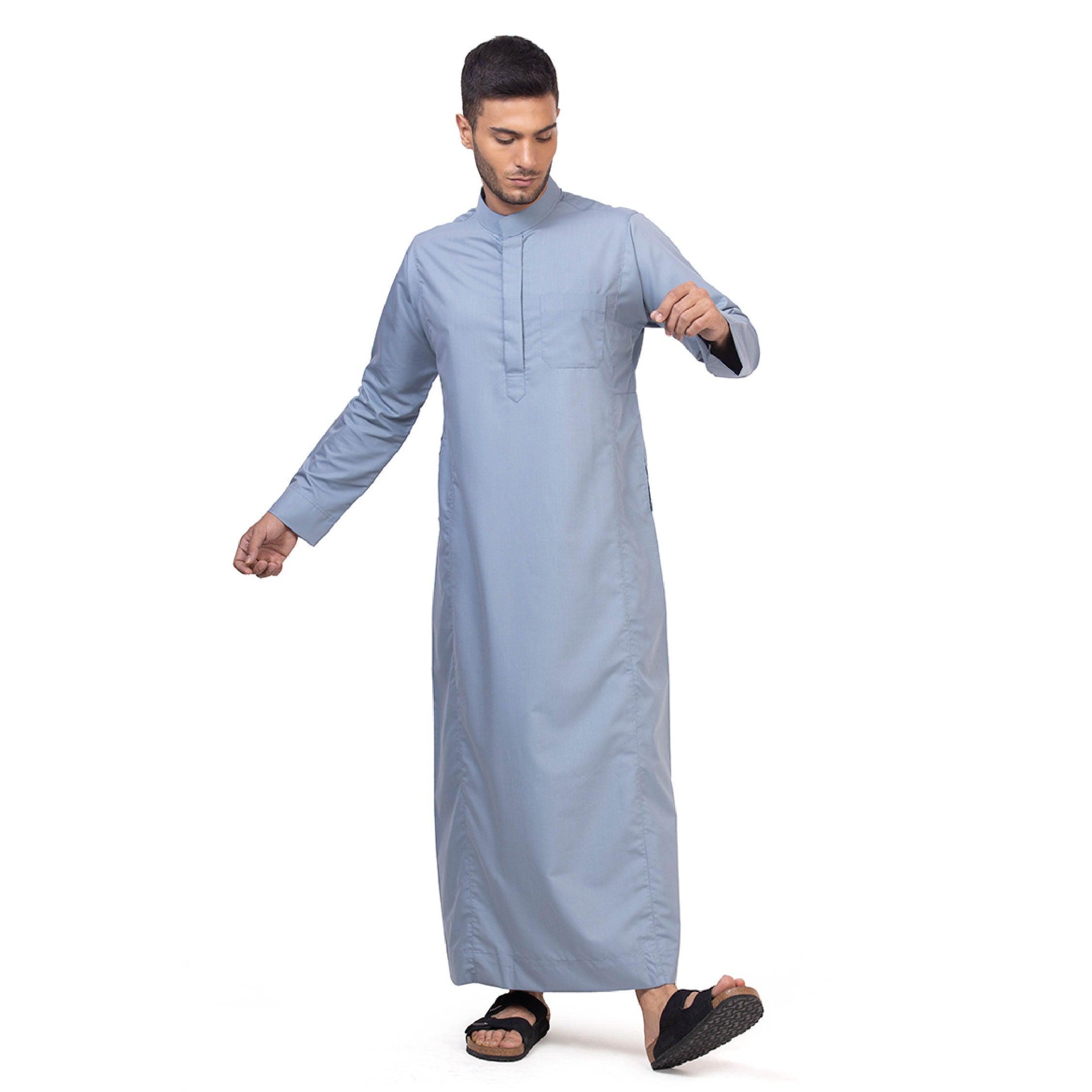 Aplos Saudi 2.0 Powder Blue Thobe for Men - Mashroo