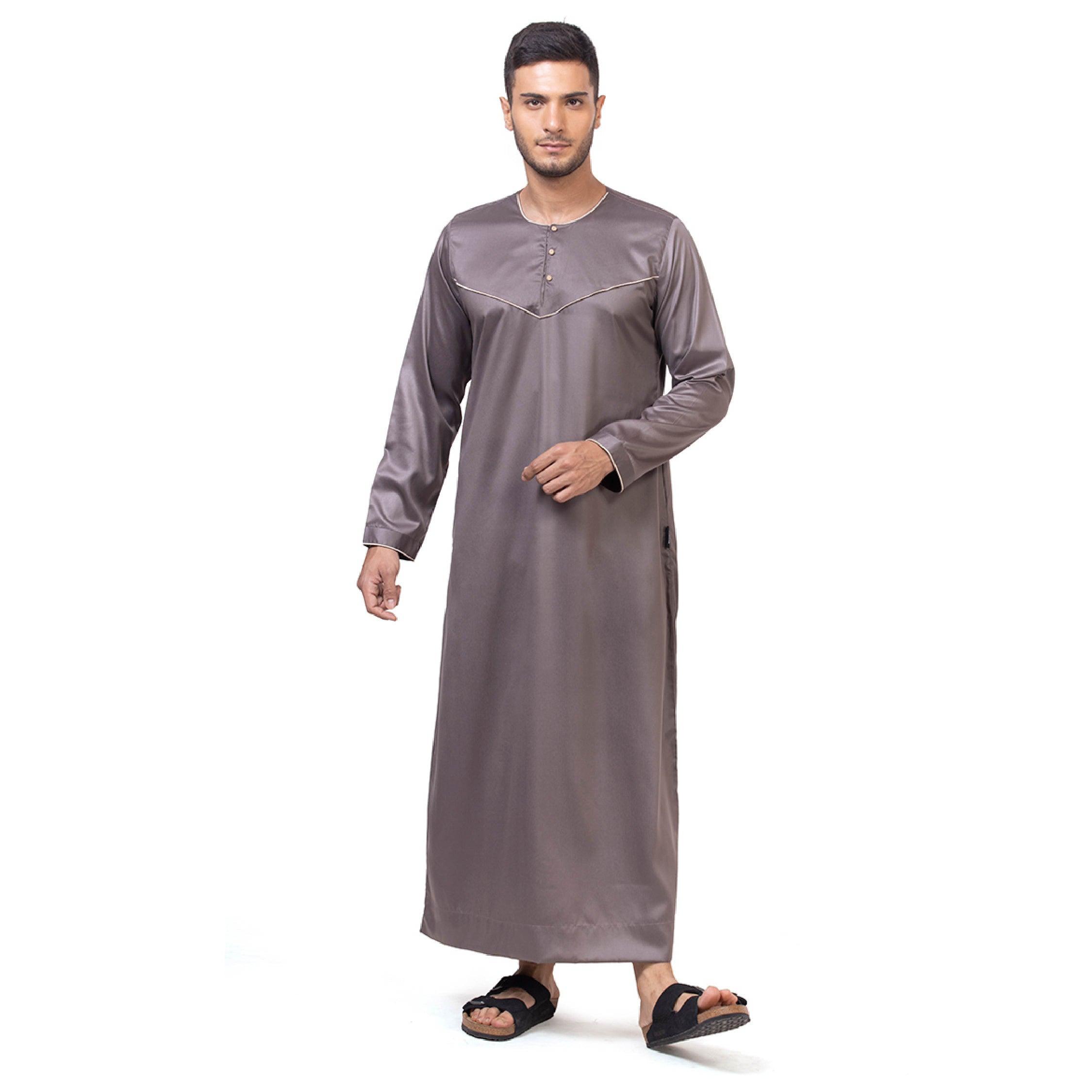 Purple Naziq Emirati Thobe for Men - Mashroo