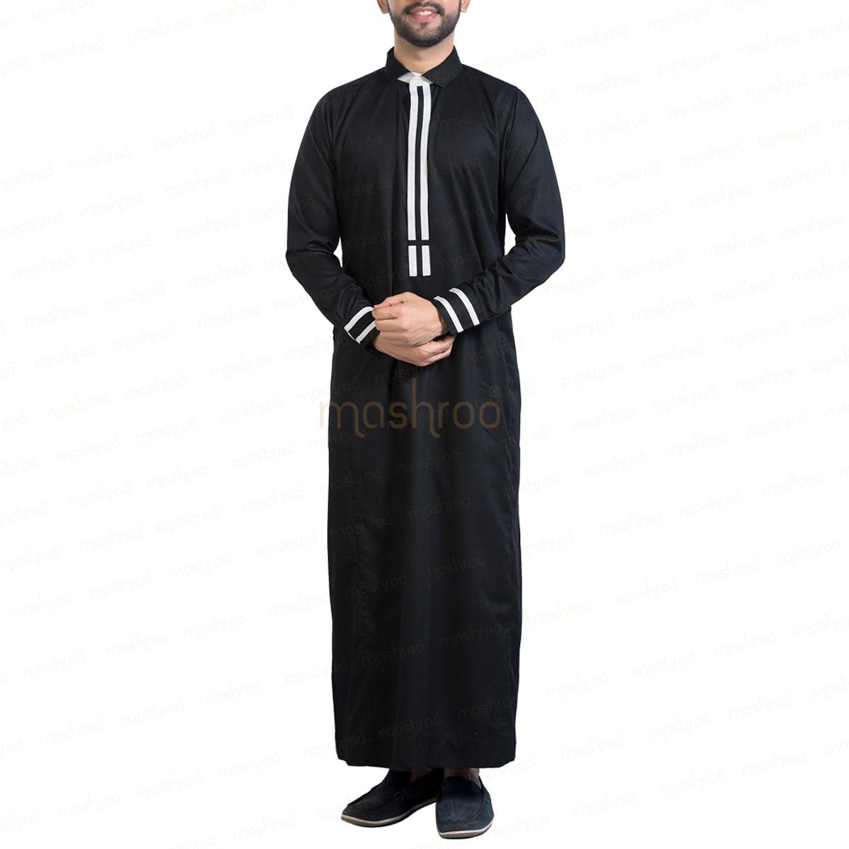 Black Tux Thobe for Men - Mashroo