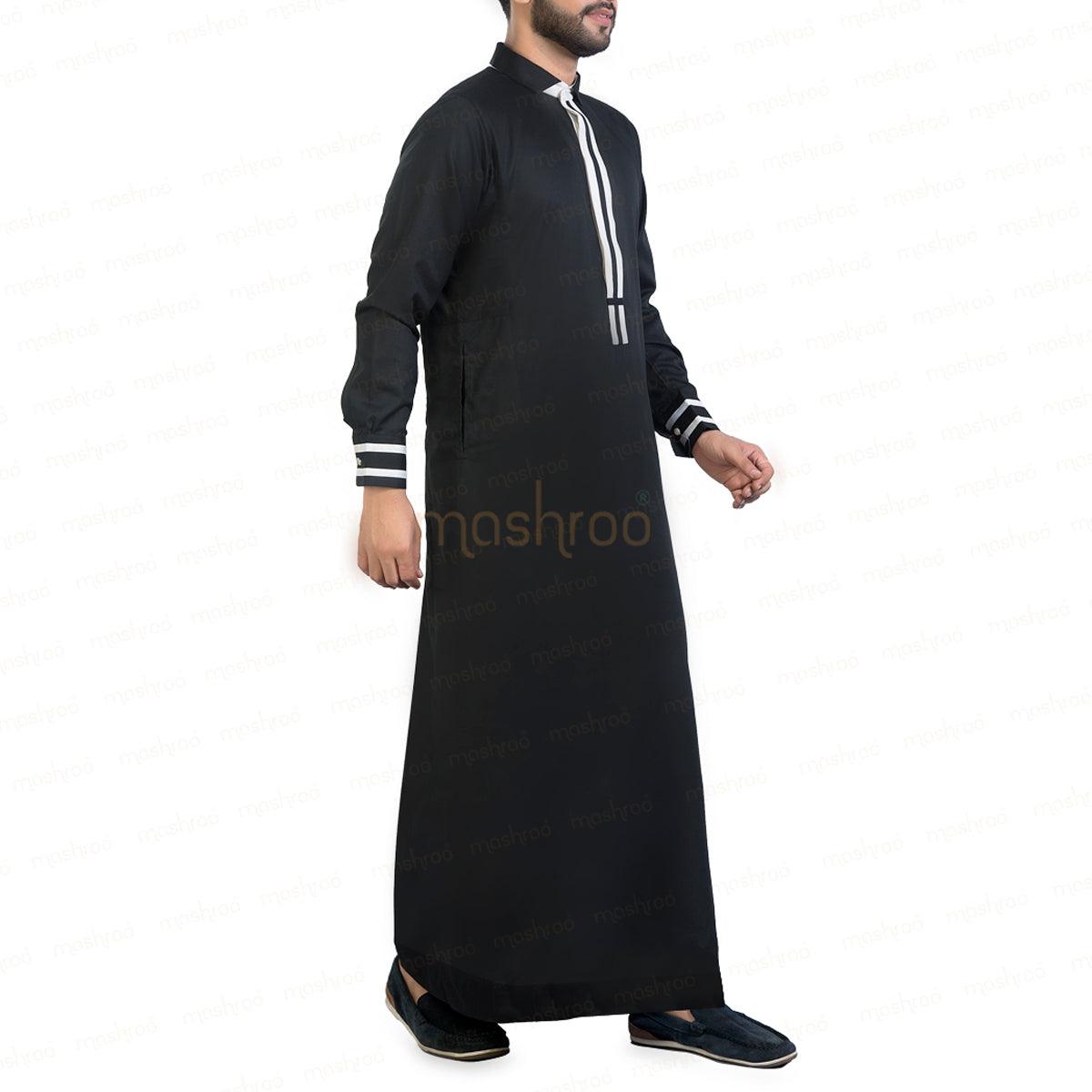 Black Tux Thobe for Men - Mashroo