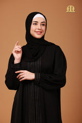 Ebony Elegance Abaya - Mashroo