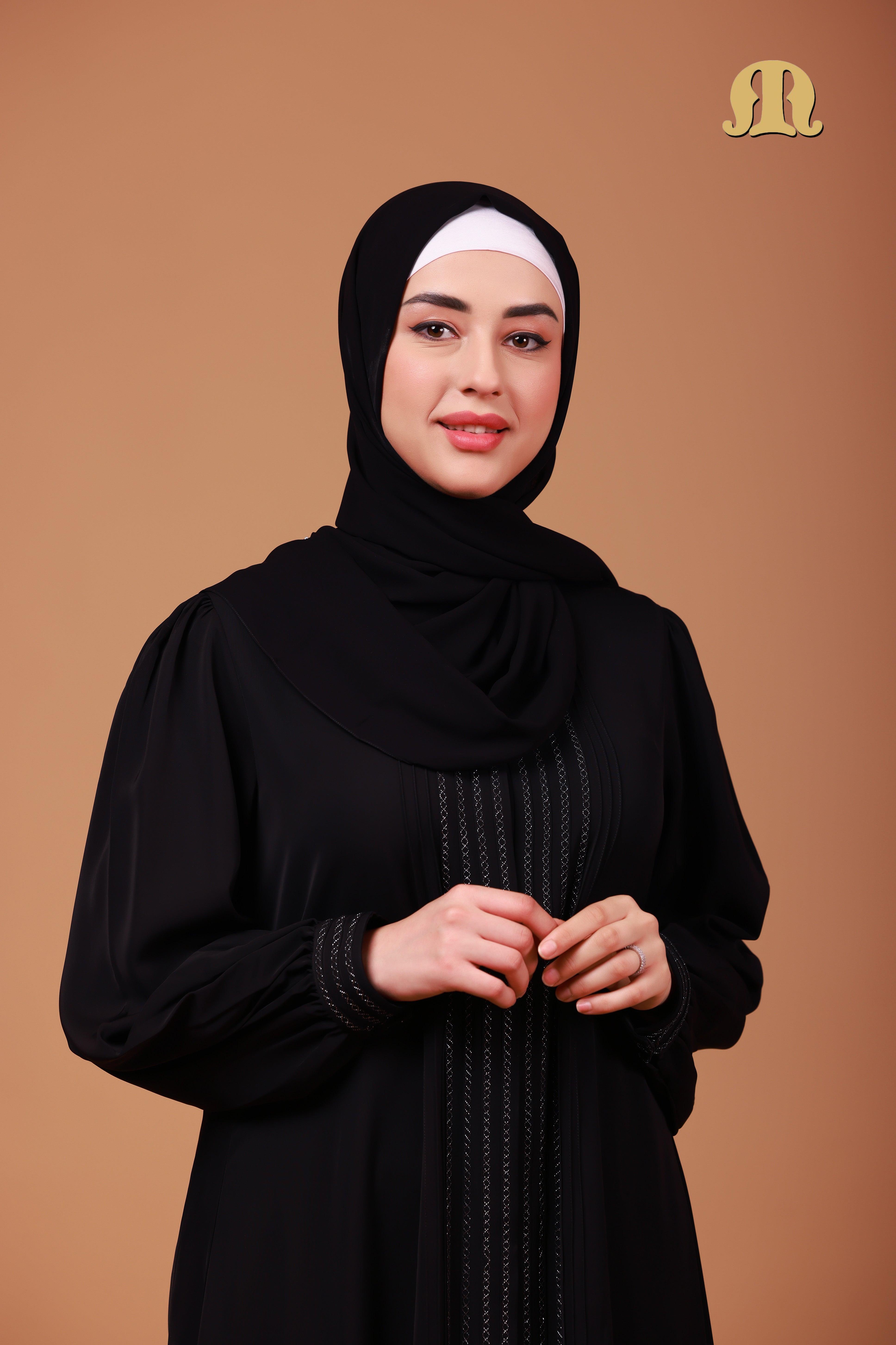 Ebony Elegance Abaya - Mashroo