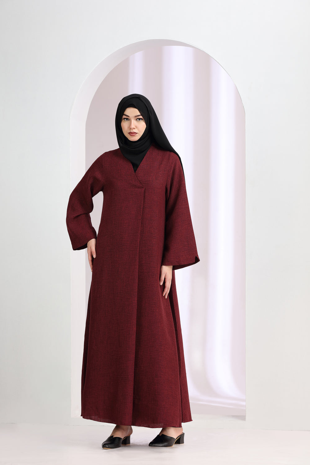 Domus Abaya Maroon