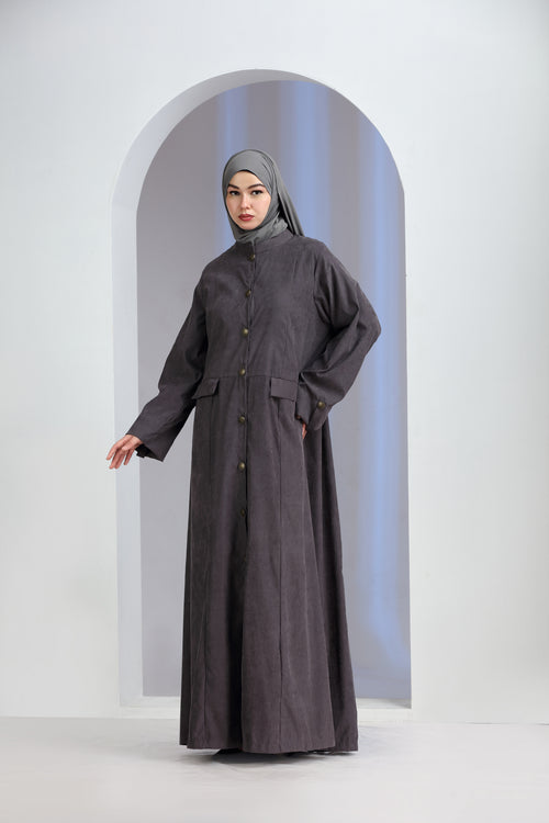Dara Abaya Charcoal Grey