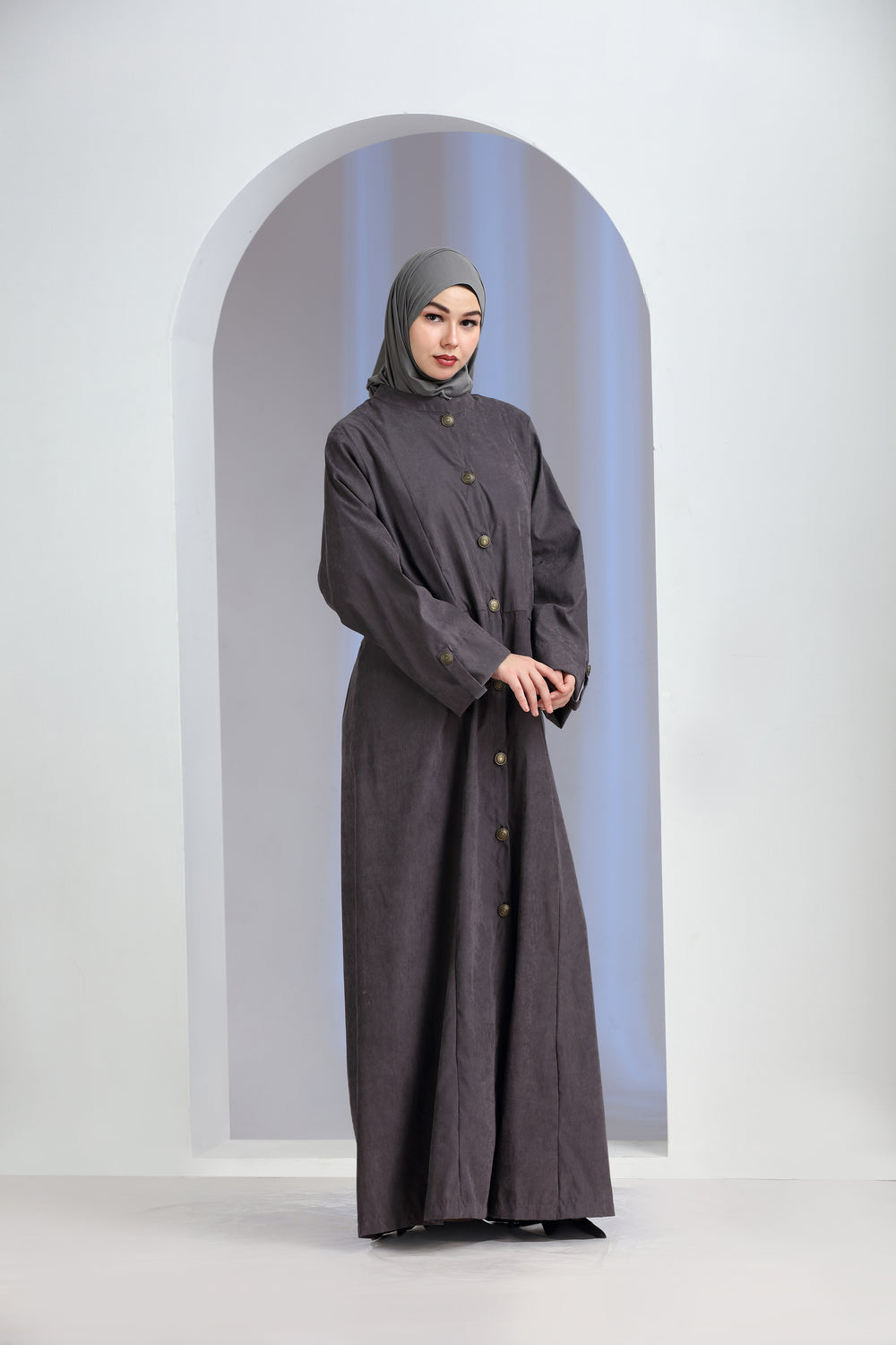 Dara Abaya Charcoal Grey