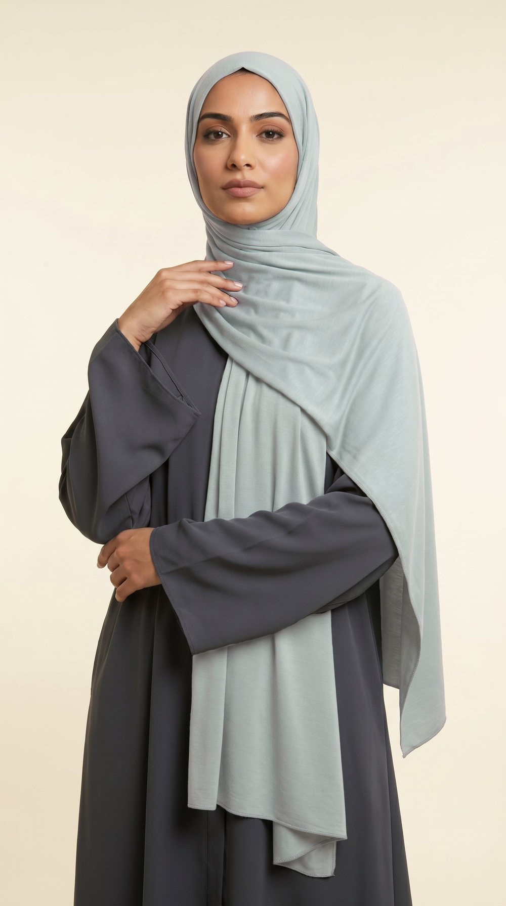 Premium Bamboo Jersey Hijab | Sage Mist