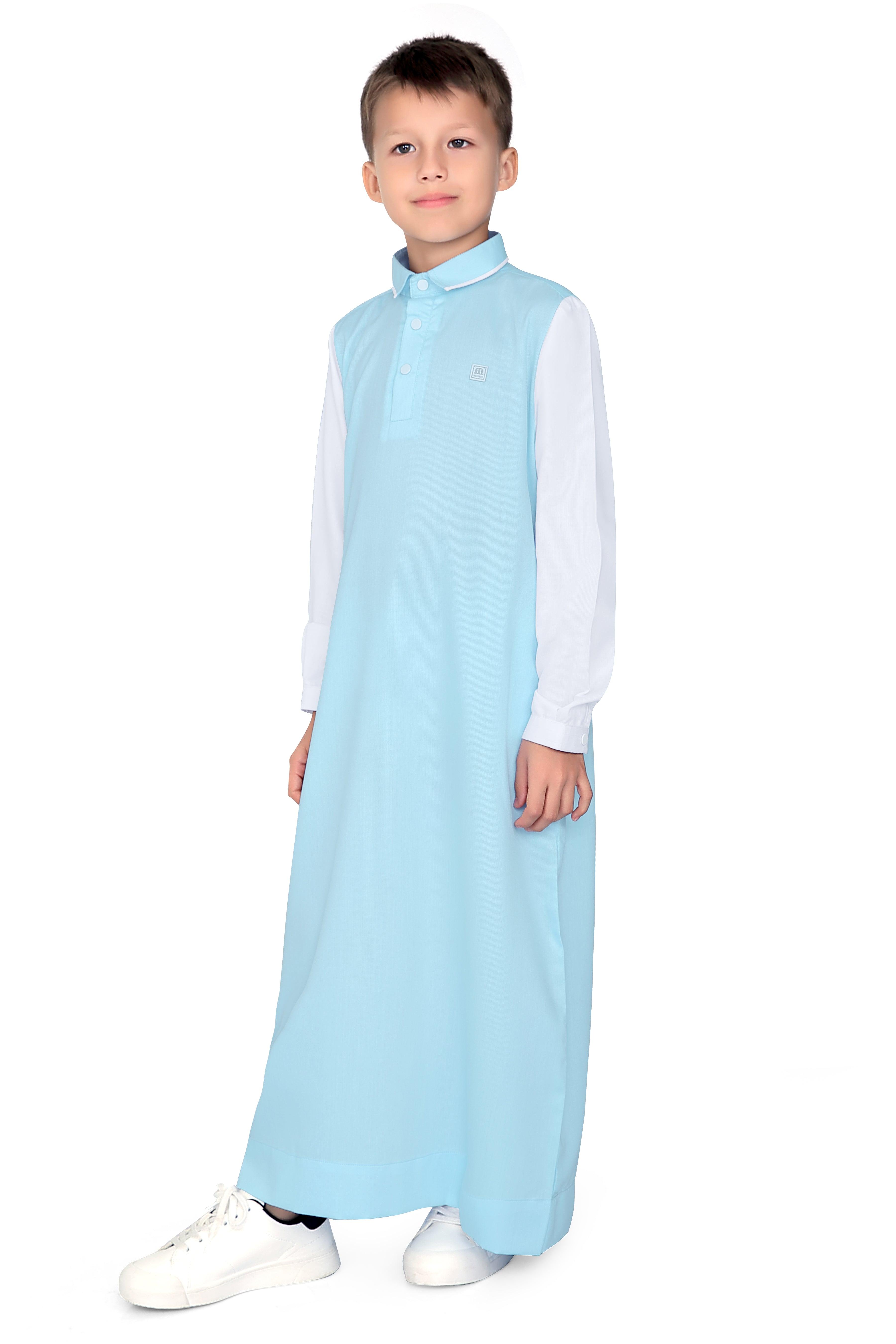 Klug Sky Blue Thobe for Kids - Mashroo