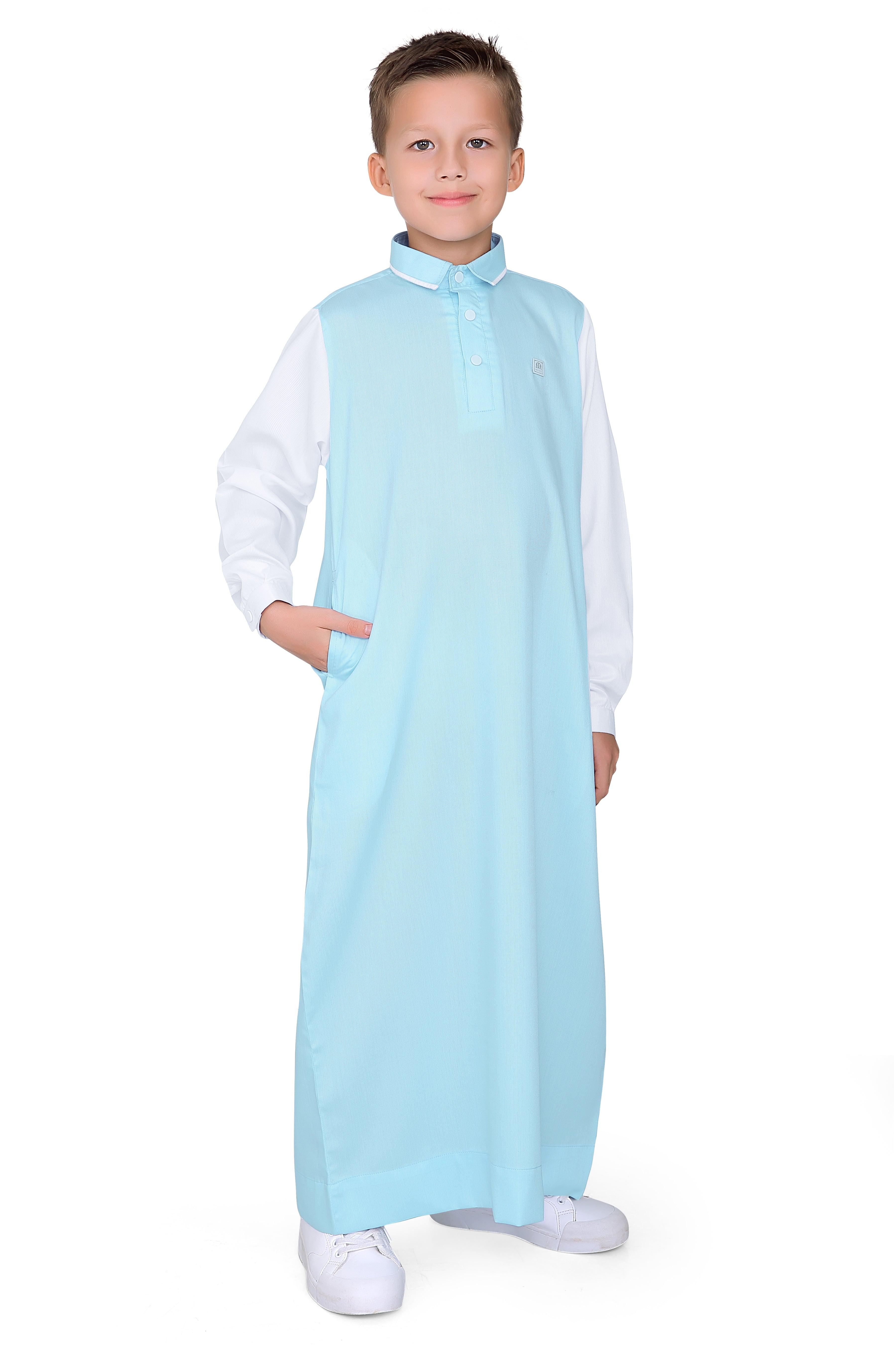 Klug Sky Blue Thobe for Kids - Mashroo