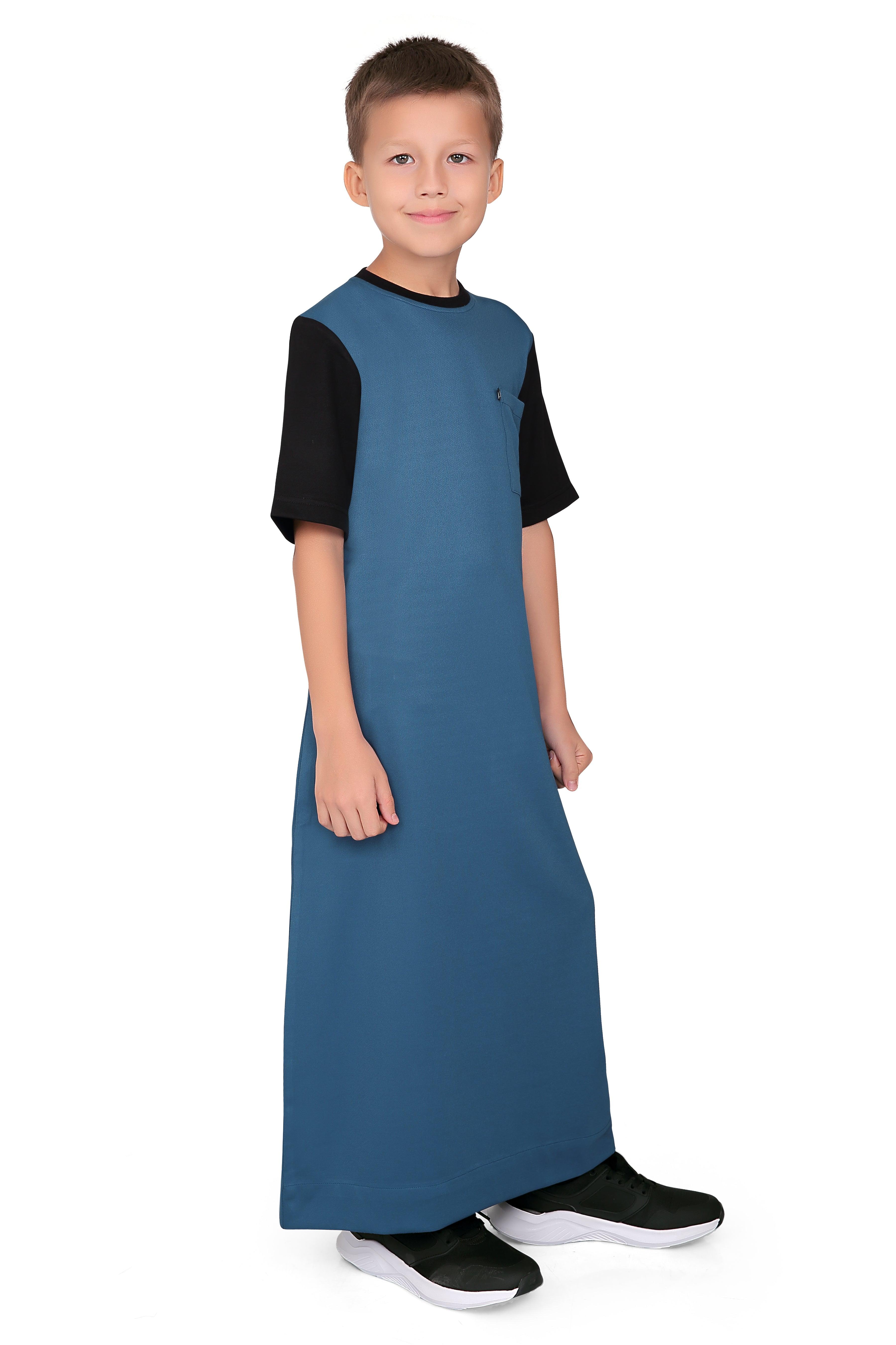 Mullido Blue Over size Thobe for Kids - Mashroo