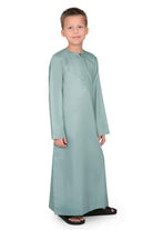 Kurvig Omani Green Thobe for Kids - Mashroo