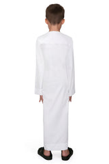 Kurvig Oman White Thobe for Kids - Mashroo