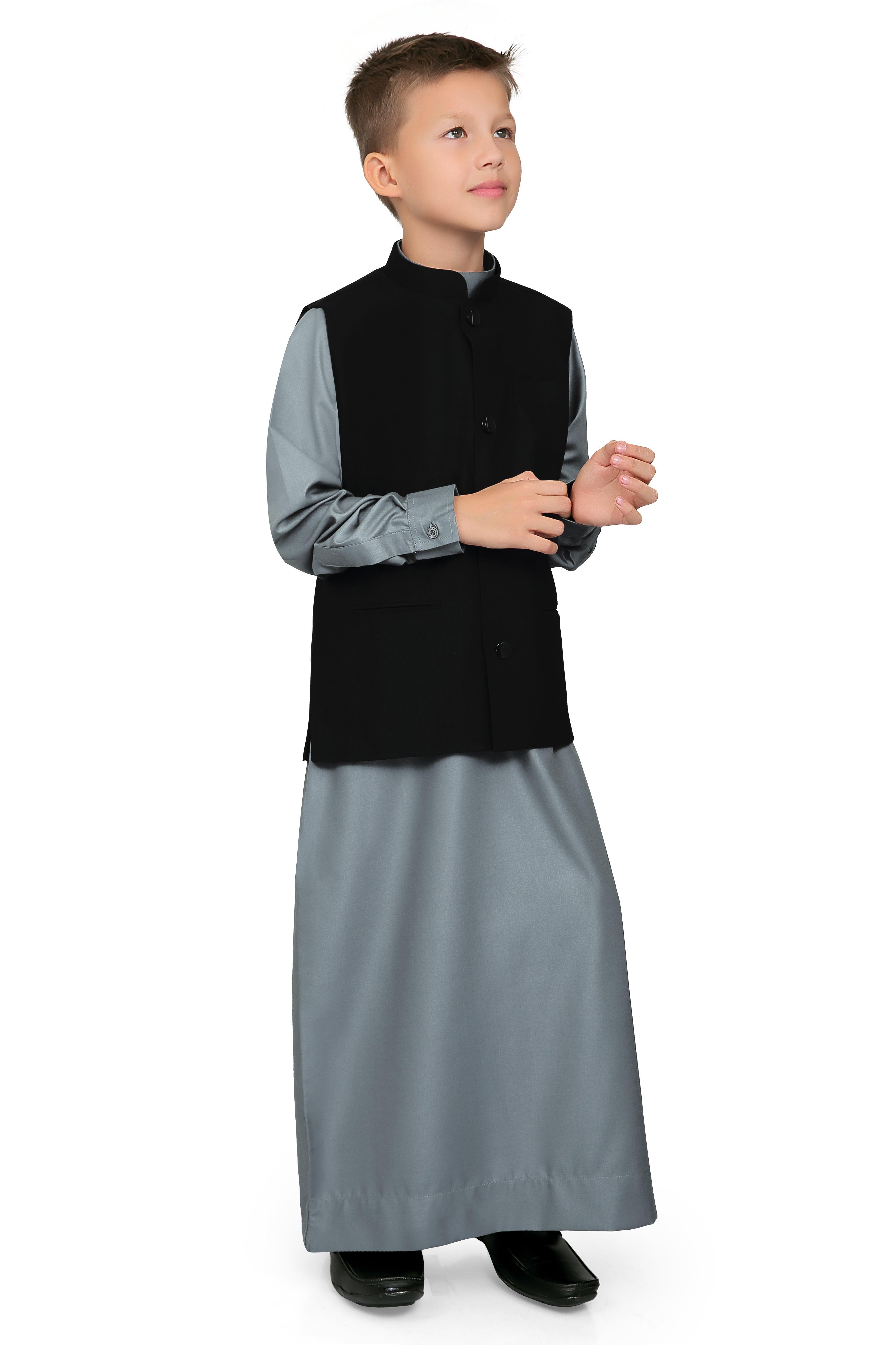 Duzgun Waist Coat Thobe for Boys - Mashroo