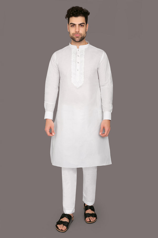 Ahyan Kurta Set White